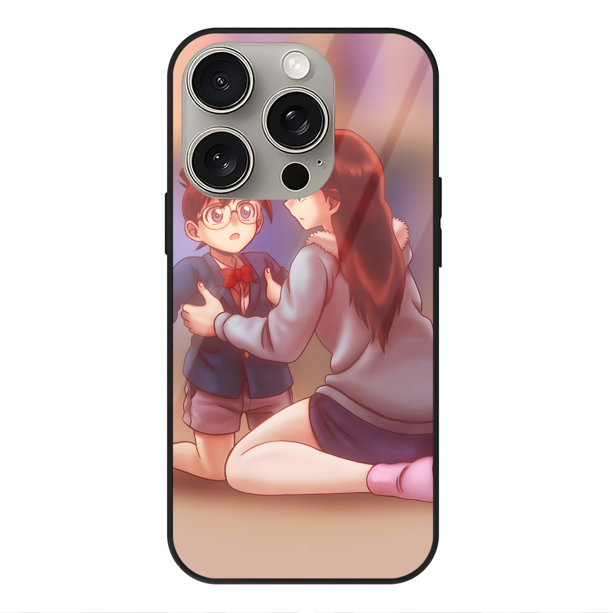 （画像用） 名探偵コナン Detective Conan 【iPhone15Pro対応】スマホケース 耐衝撃＆黄変防止 背面ガラス