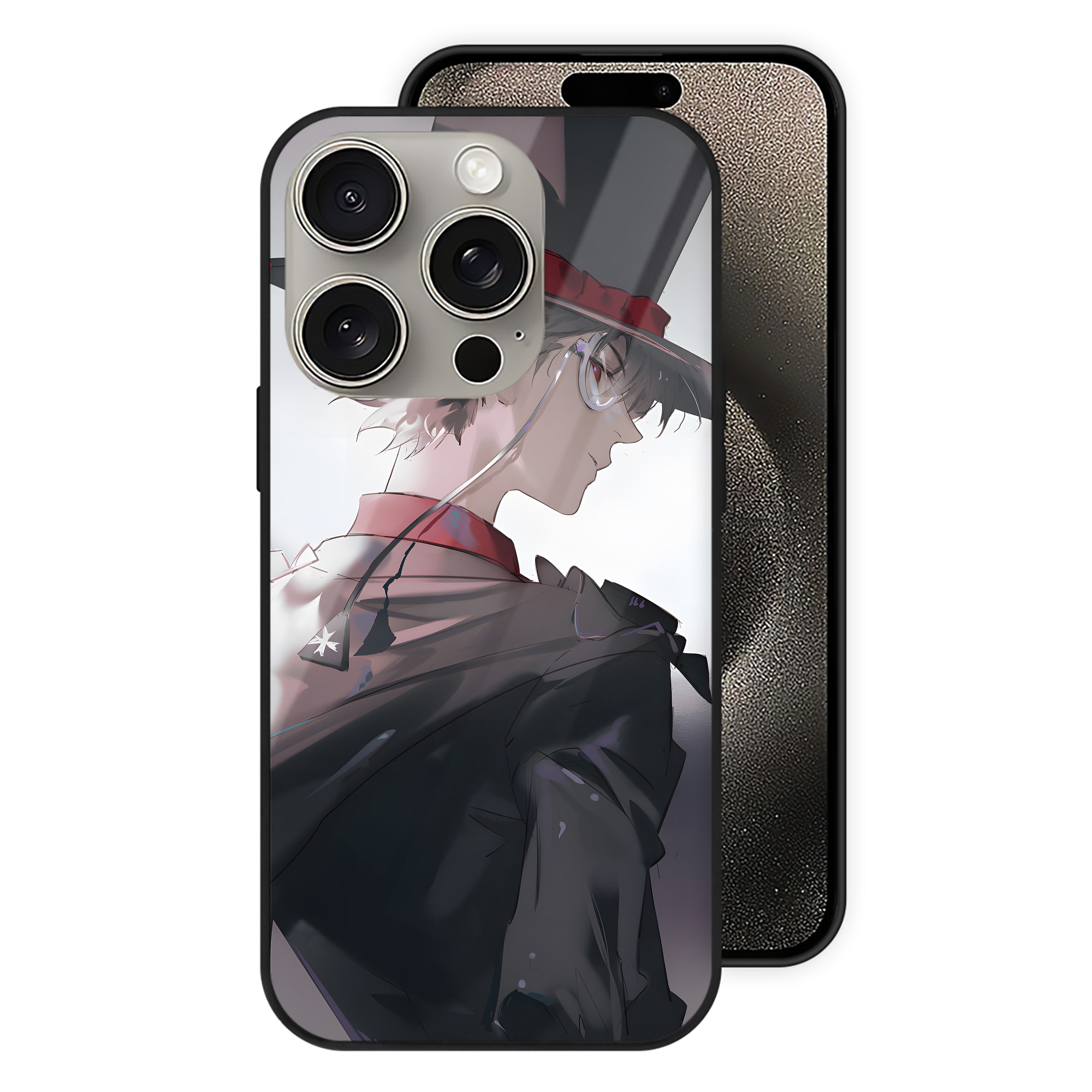 （画像用） 名探偵コナン Detective Conan 【iPhone15Pro対応】スマホケース 耐衝撃＆黄変防止 背面ガラス