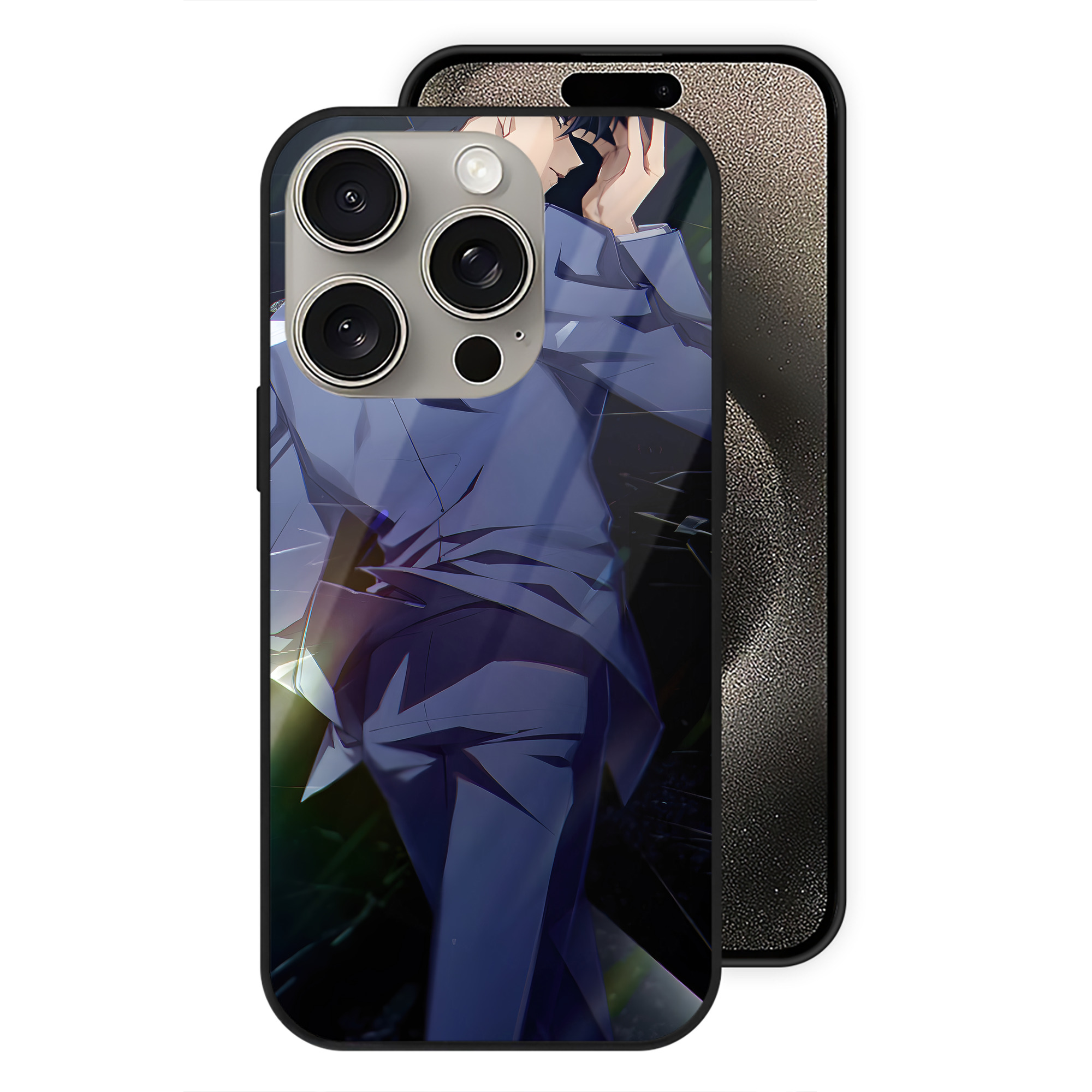（画像用） 名探偵コナン Detective Conan 【iPhone15Pro対応】スマホケース 耐衝撃＆黄変防止 背面ガラス