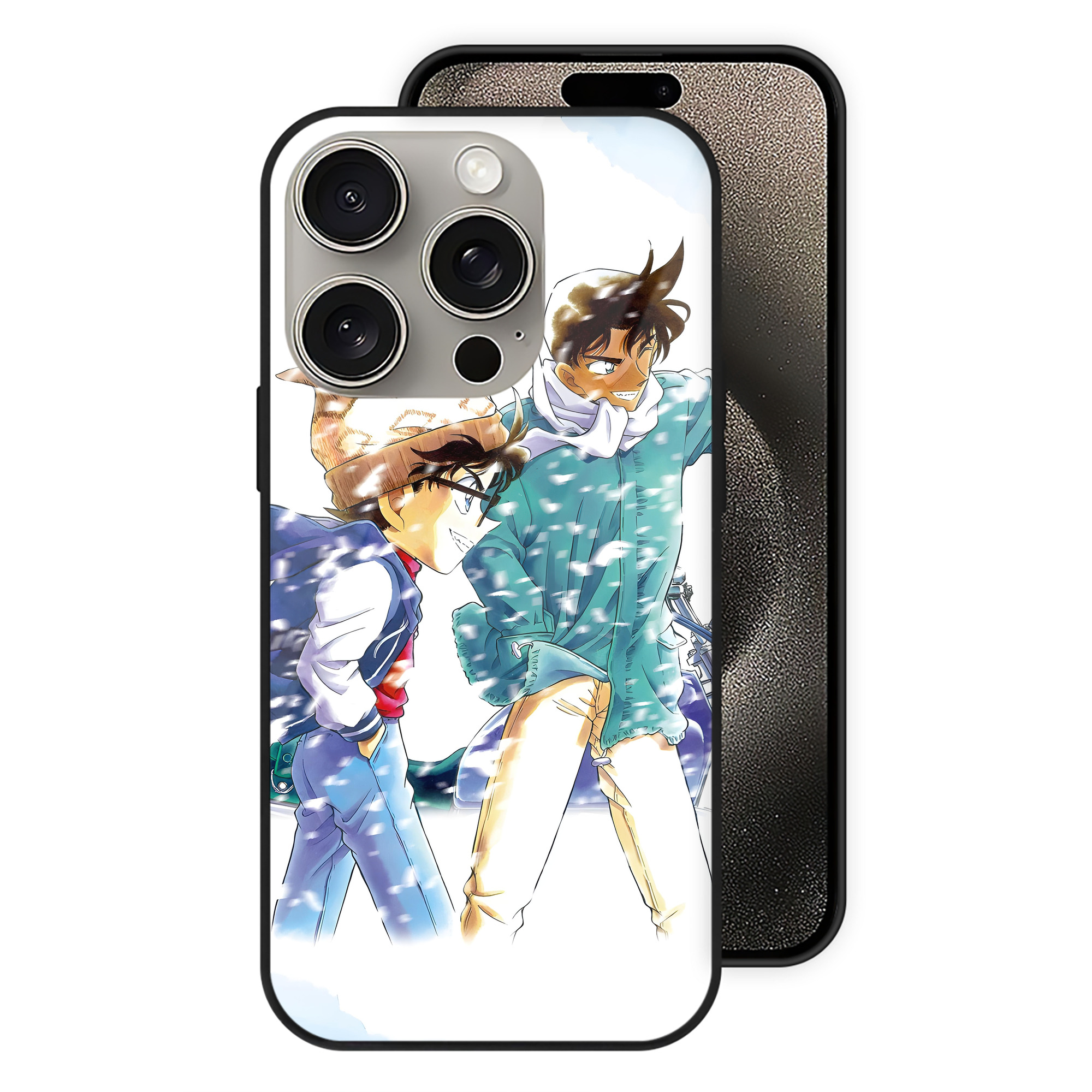 （画像用） 名探偵コナン Detective Conan 【iPhone15Pro対応】スマホケース 耐衝撃＆黄変防止 背面ガラス