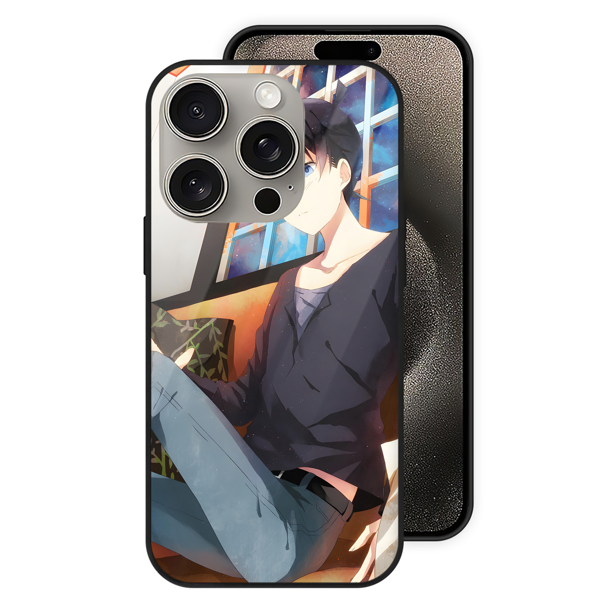 （画像用） 名探偵コナン Detective Conan 【iPhone15Pro対応】スマホケース 耐衝撃＆黄変防止 背面ガラス