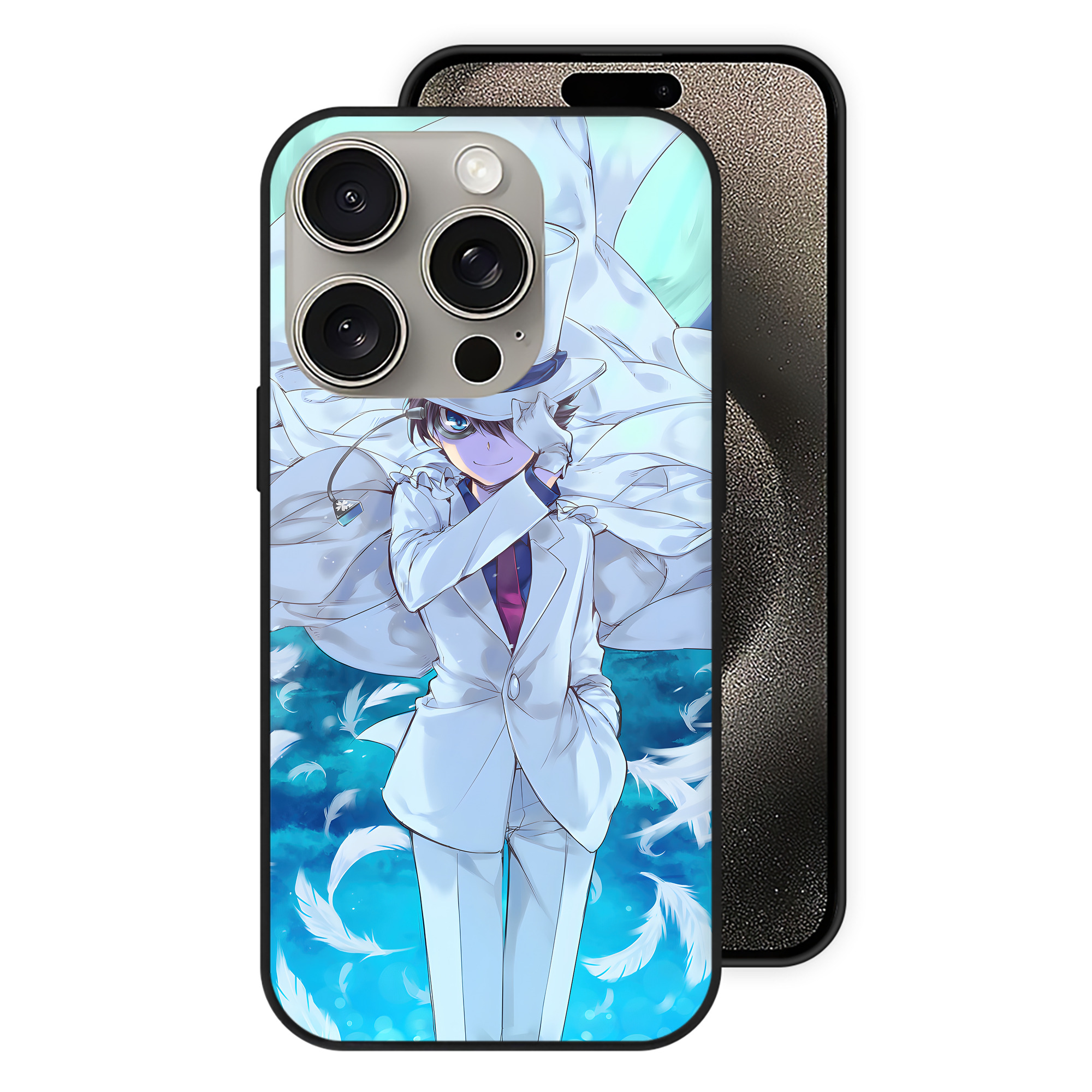 （画像用） 名探偵コナン Detective Conan 【iPhone15Pro対応】スマホケース 耐衝撃＆黄変防止 背面ガラス