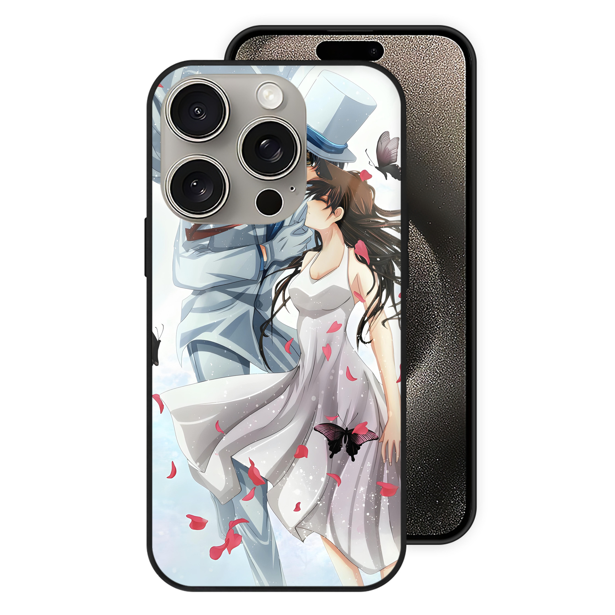 （画像用） 名探偵コナン Detective Conan 【iPhone15Pro対応】スマホケース 耐衝撃＆黄変防止 背面ガラス