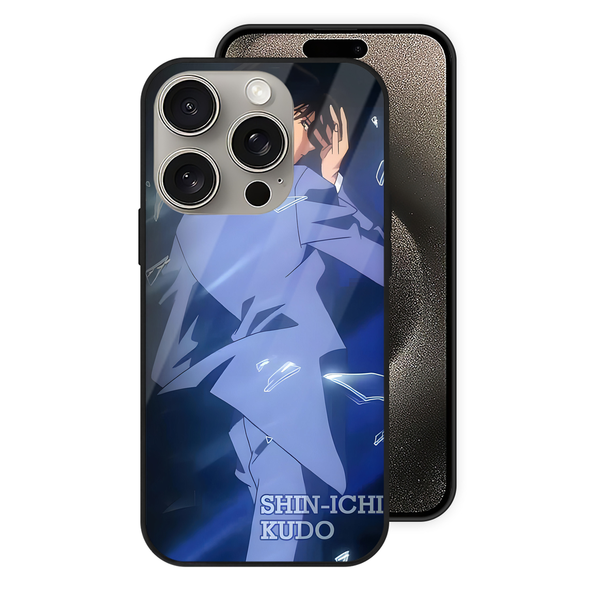 （画像用） 名探偵コナン Detective Conan 【iPhone15Pro対応】スマホケース 耐衝撃＆黄変防止 背面ガラス