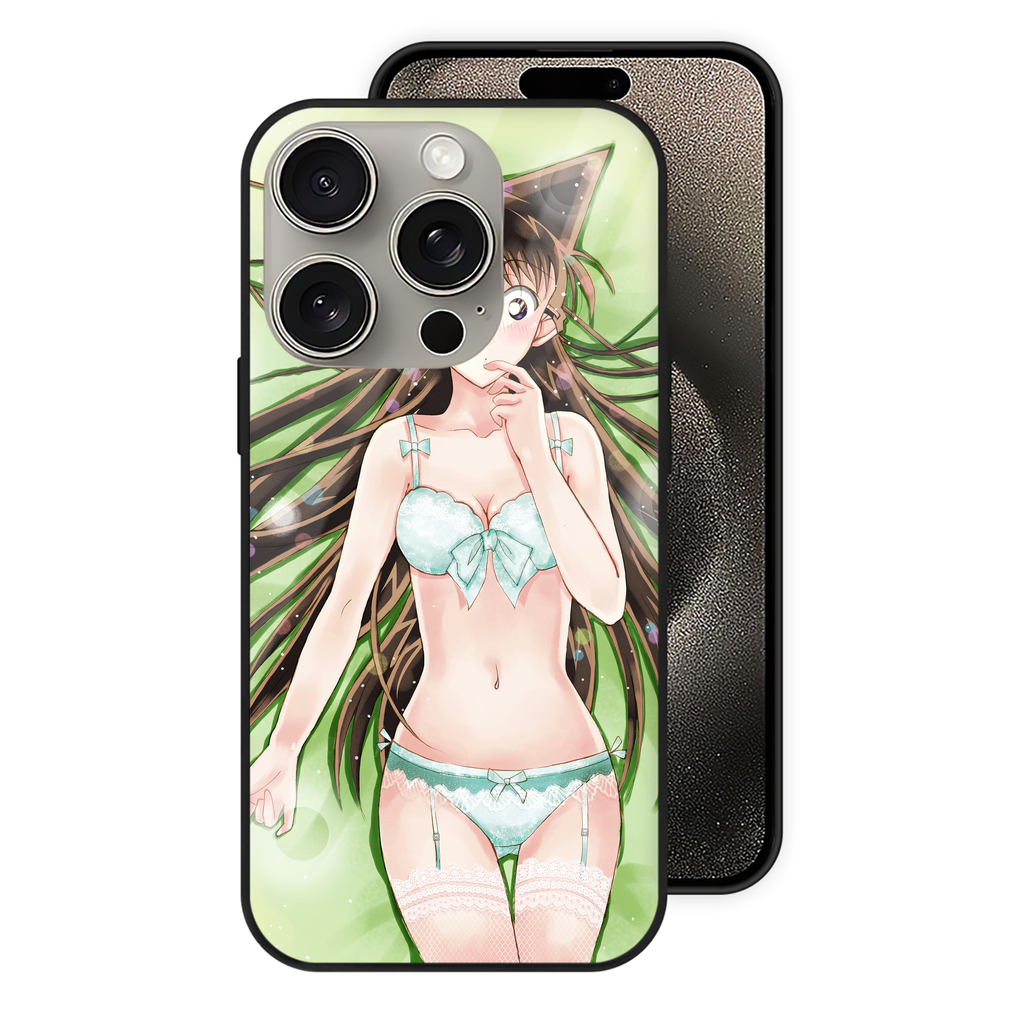 （画像用） 名探偵コナン Detective Conan 【iPhone15Pro対応】スマホケース 耐衝撃＆黄変防止 背面ガラス