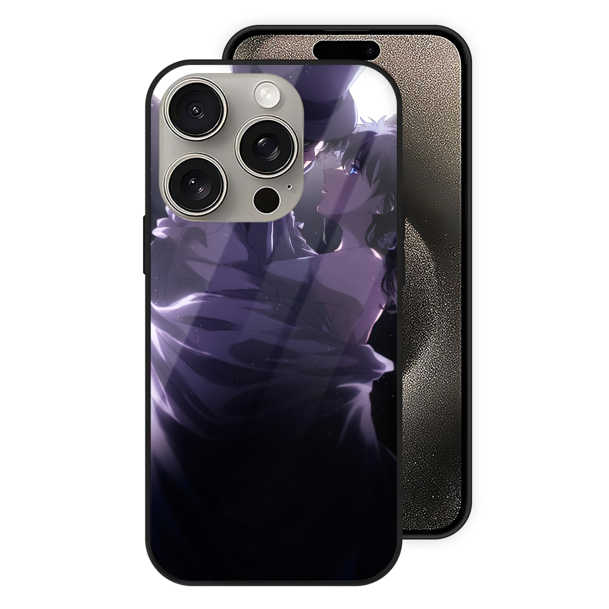（画像用） 名探偵コナン Detective Conan 【iPhone15Pro対応】スマホケース 耐衝撃＆黄変防止 背面ガラス