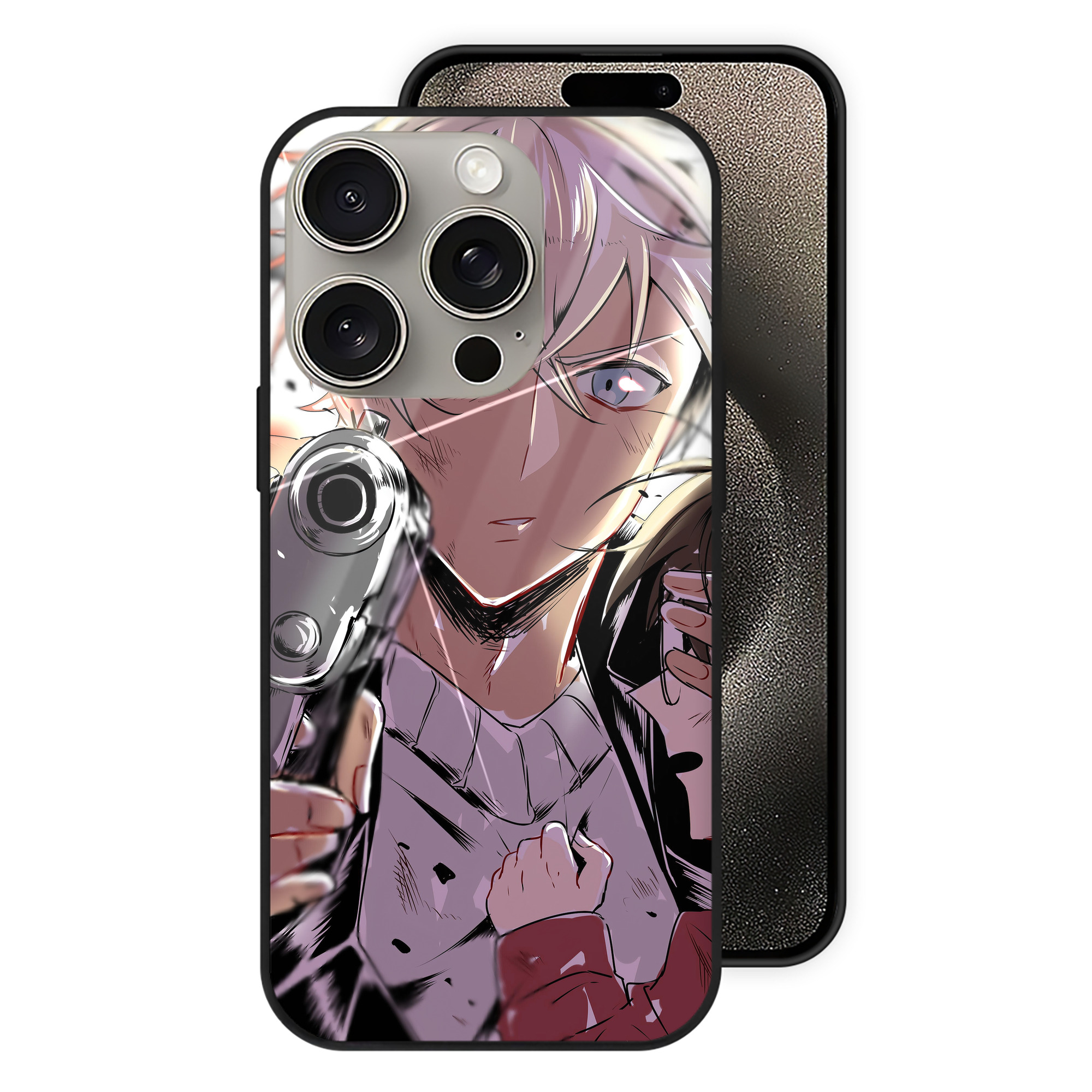 （画像用） 名探偵コナン Detective Conan 【iPhone15Pro対応】スマホケース 耐衝撃＆黄変防止 背面ガラス