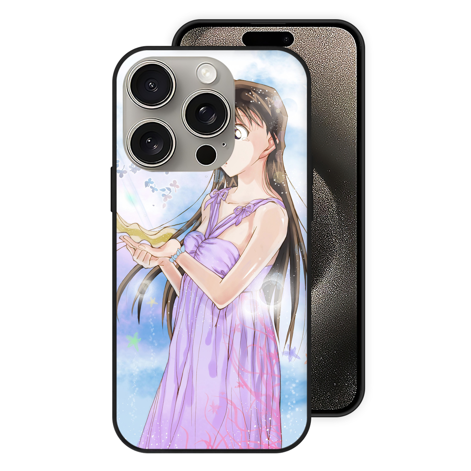 （画像用） 名探偵コナン Detective Conan 【iPhone15Pro対応】スマホケース 耐衝撃＆黄変防止 背面ガラス