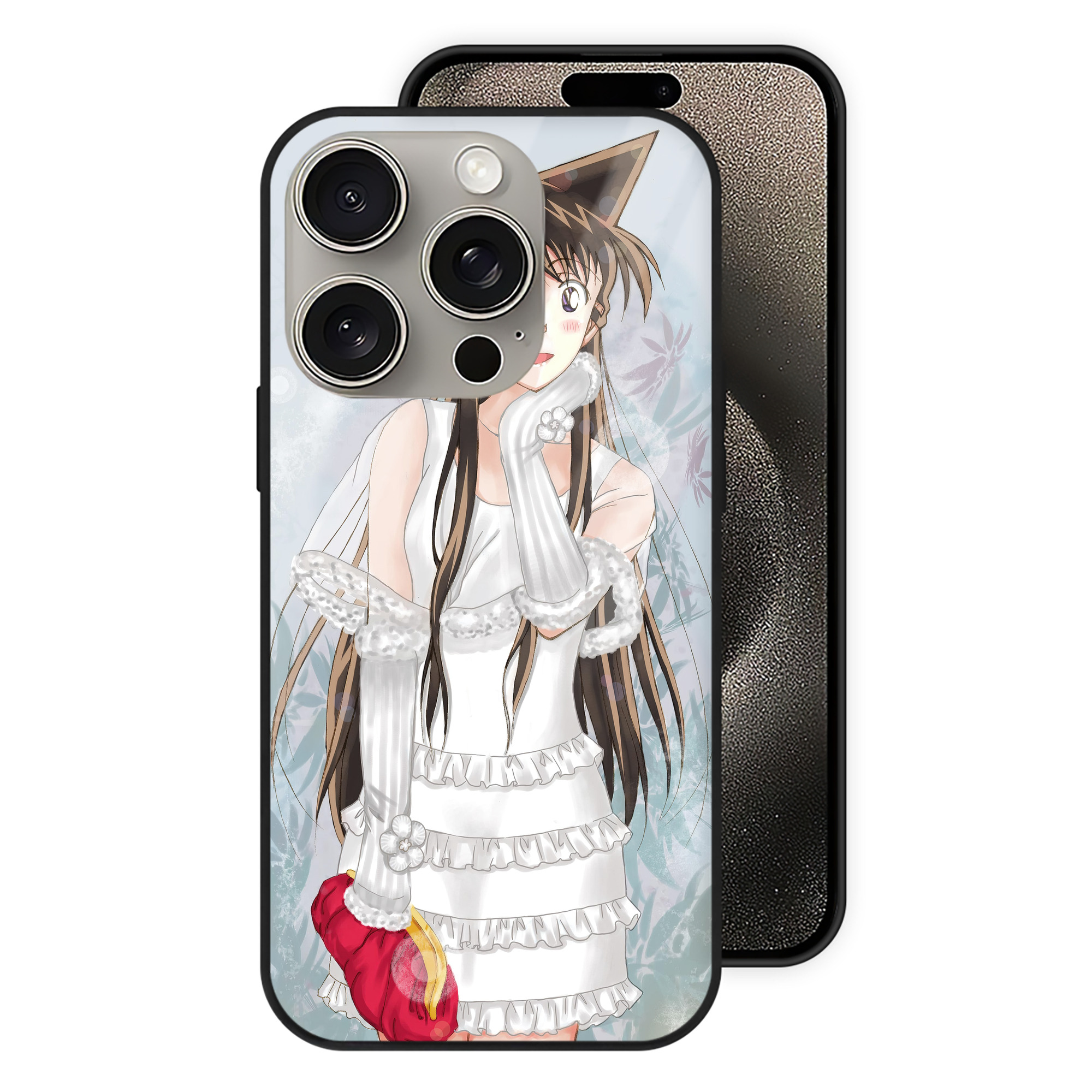 （画像用） 名探偵コナン Detective Conan 【iPhone15Pro対応】スマホケース 耐衝撃＆黄変防止 背面ガラス