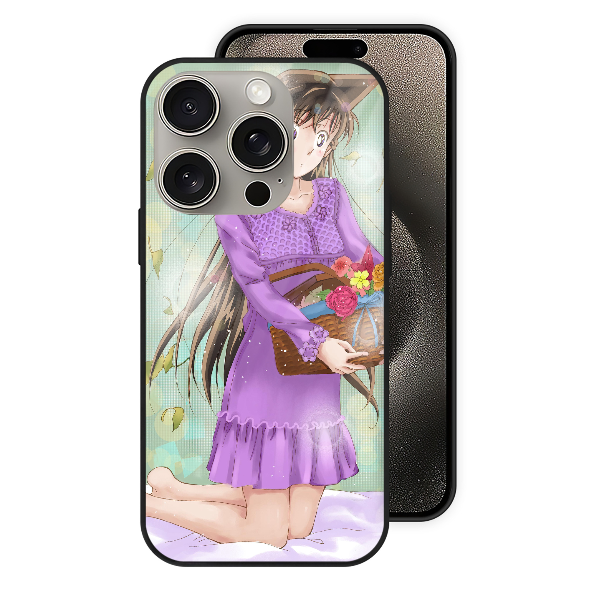 （画像用） 名探偵コナン Detective Conan 【iPhone15Pro対応】スマホケース 耐衝撃＆黄変防止 背面ガラス