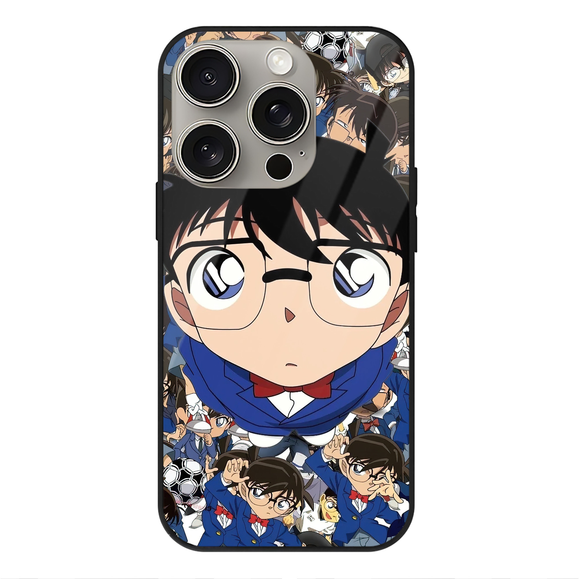 （画像用） 名探偵コナン Detective Conan 【iPhone15Pro対応】スマホケース 耐衝撃＆黄変防止 背面ガラス