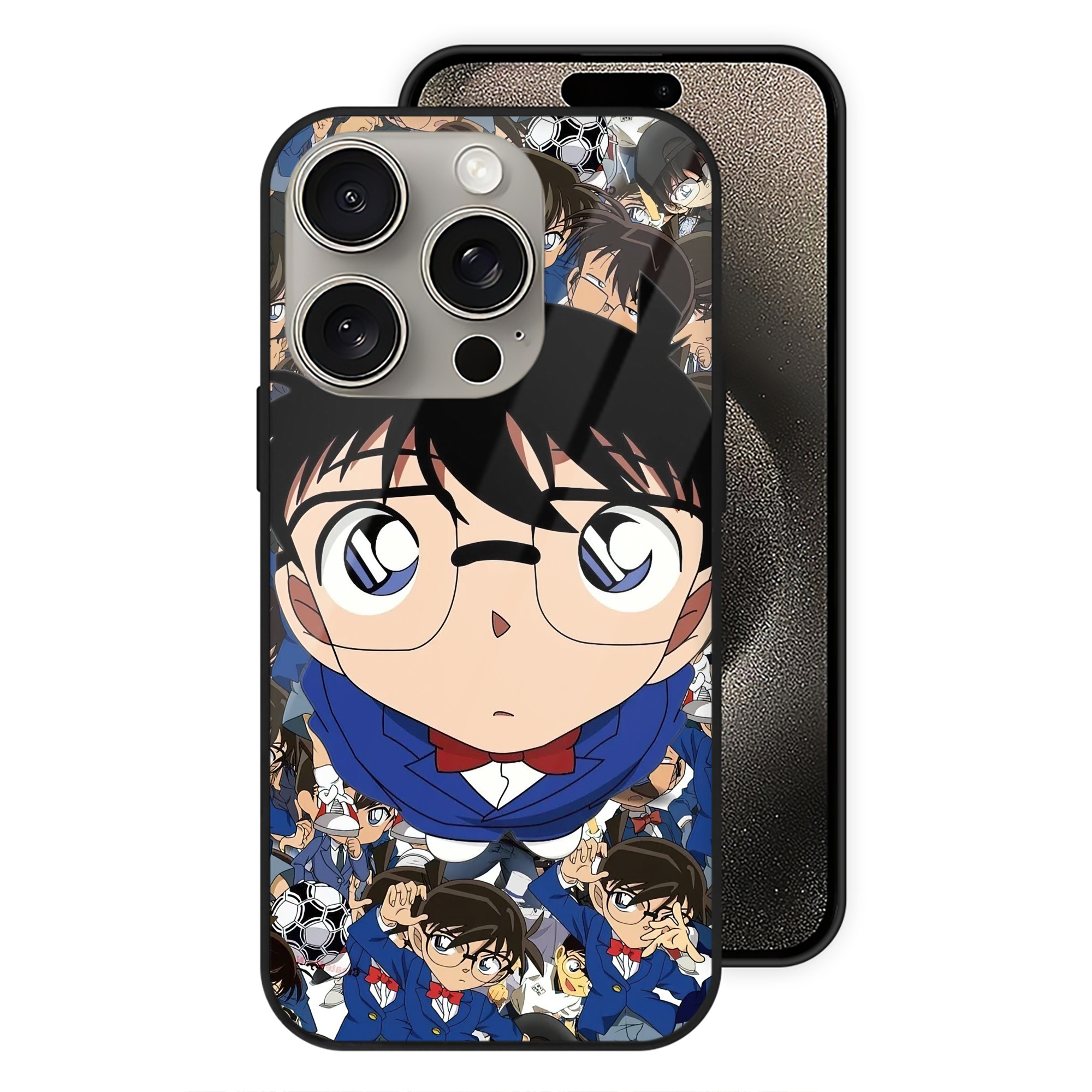（画像用） 名探偵コナン Detective Conan 【iPhone15Pro対応】スマホケース 耐衝撃＆黄変防止 背面ガラス