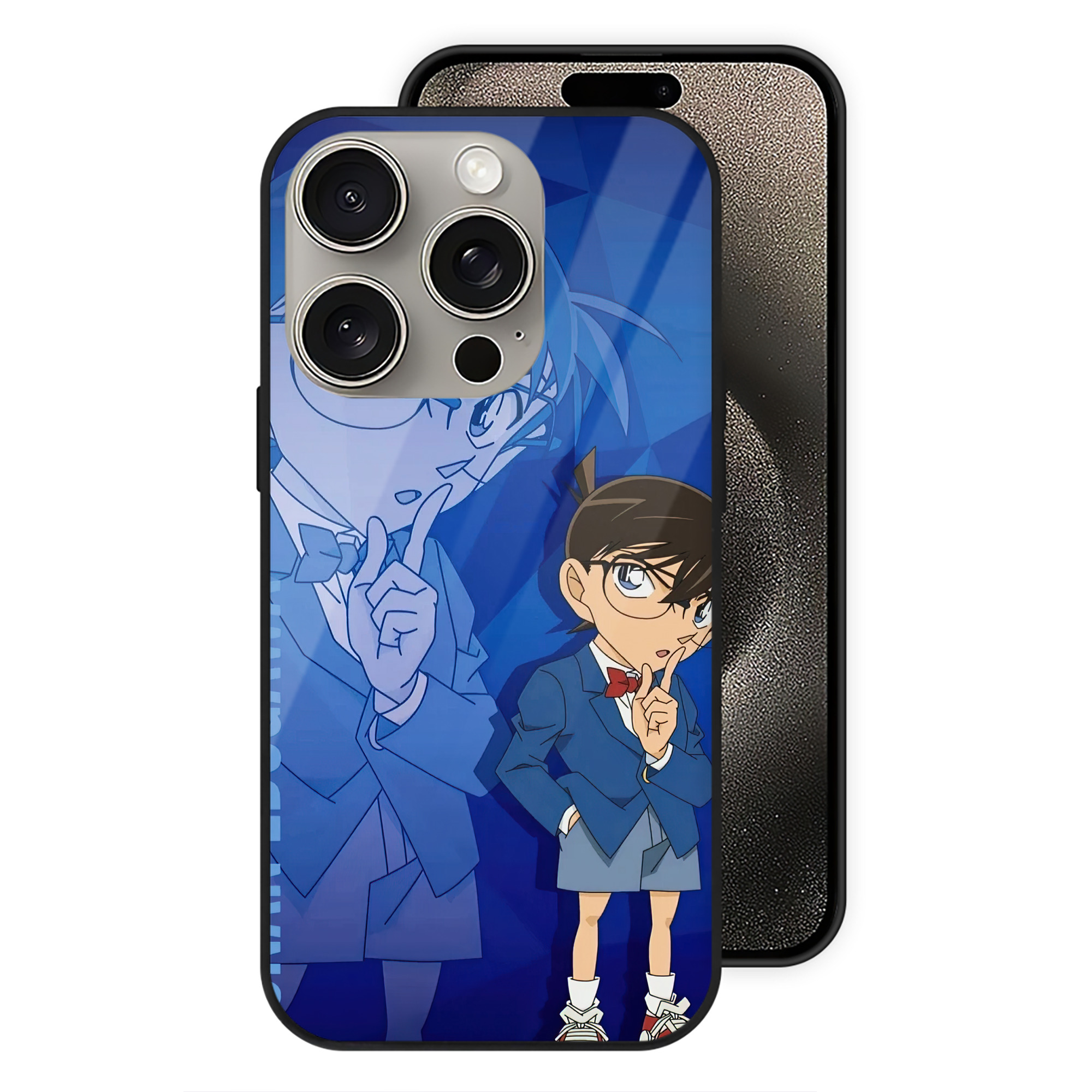 （画像用） 名探偵コナン Detective Conan 【iPhone15Pro対応】スマホケース 耐衝撃＆黄変防止 背面ガラス