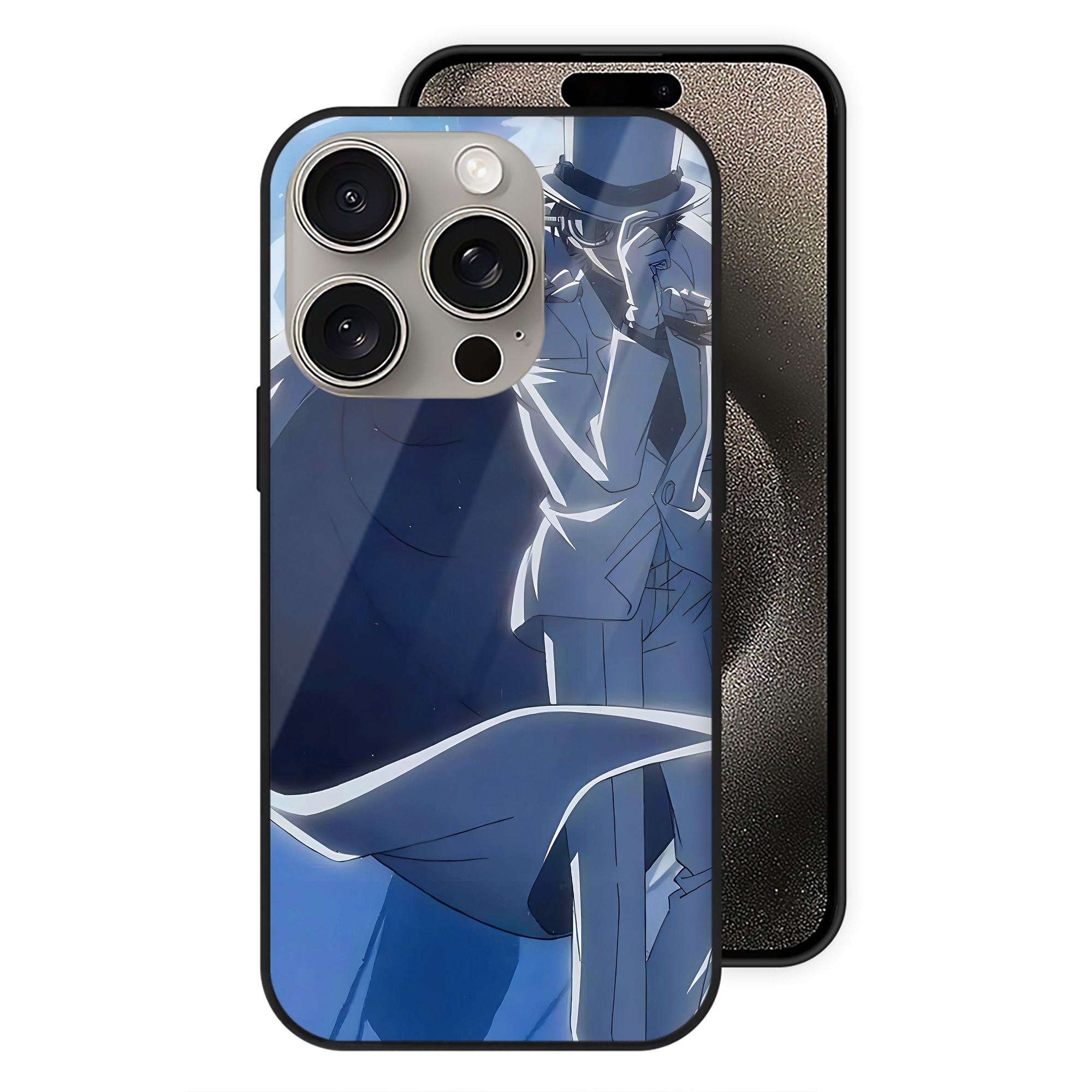 （画像用） 名探偵コナン Detective Conan 【iPhone15Pro対応】スマホケース 耐衝撃＆黄変防止 背面ガラス