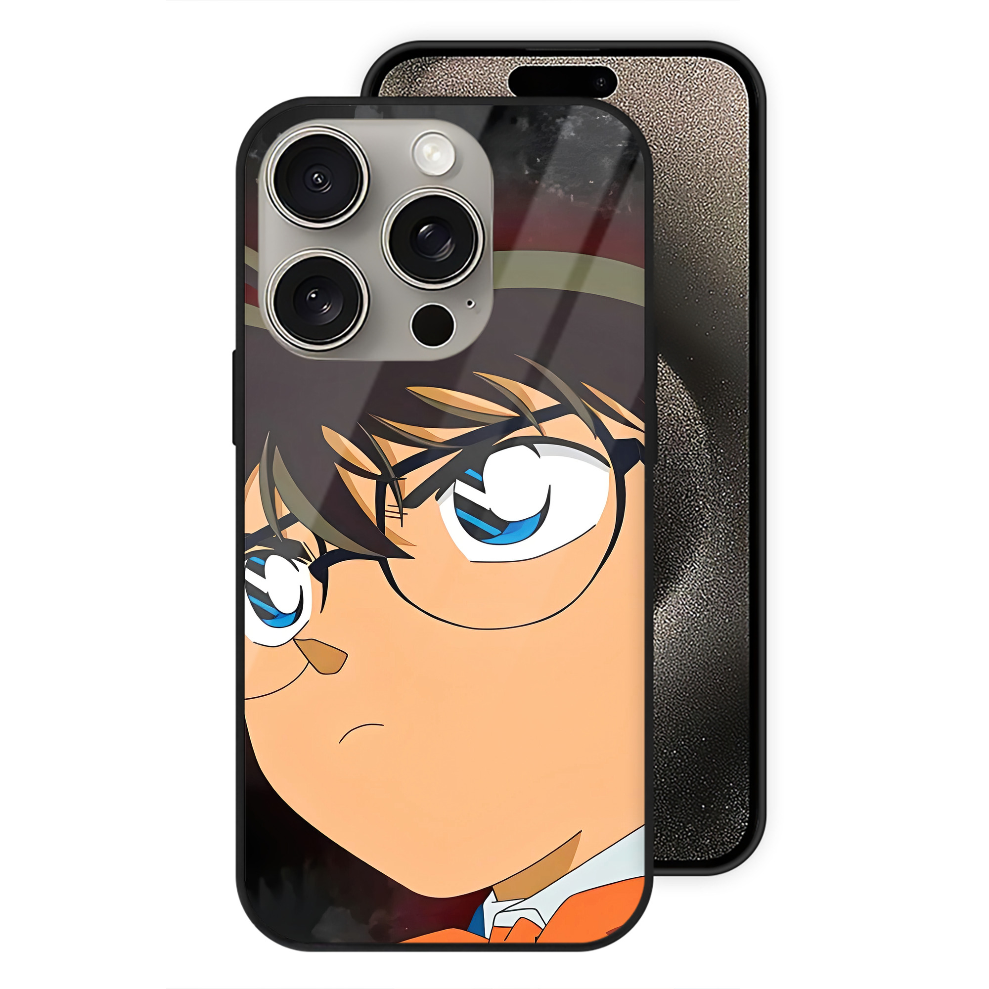 （画像用） 名探偵コナン Detective Conan 【iPhone15Pro対応】スマホケース 耐衝撃＆黄変防止 背面ガラス