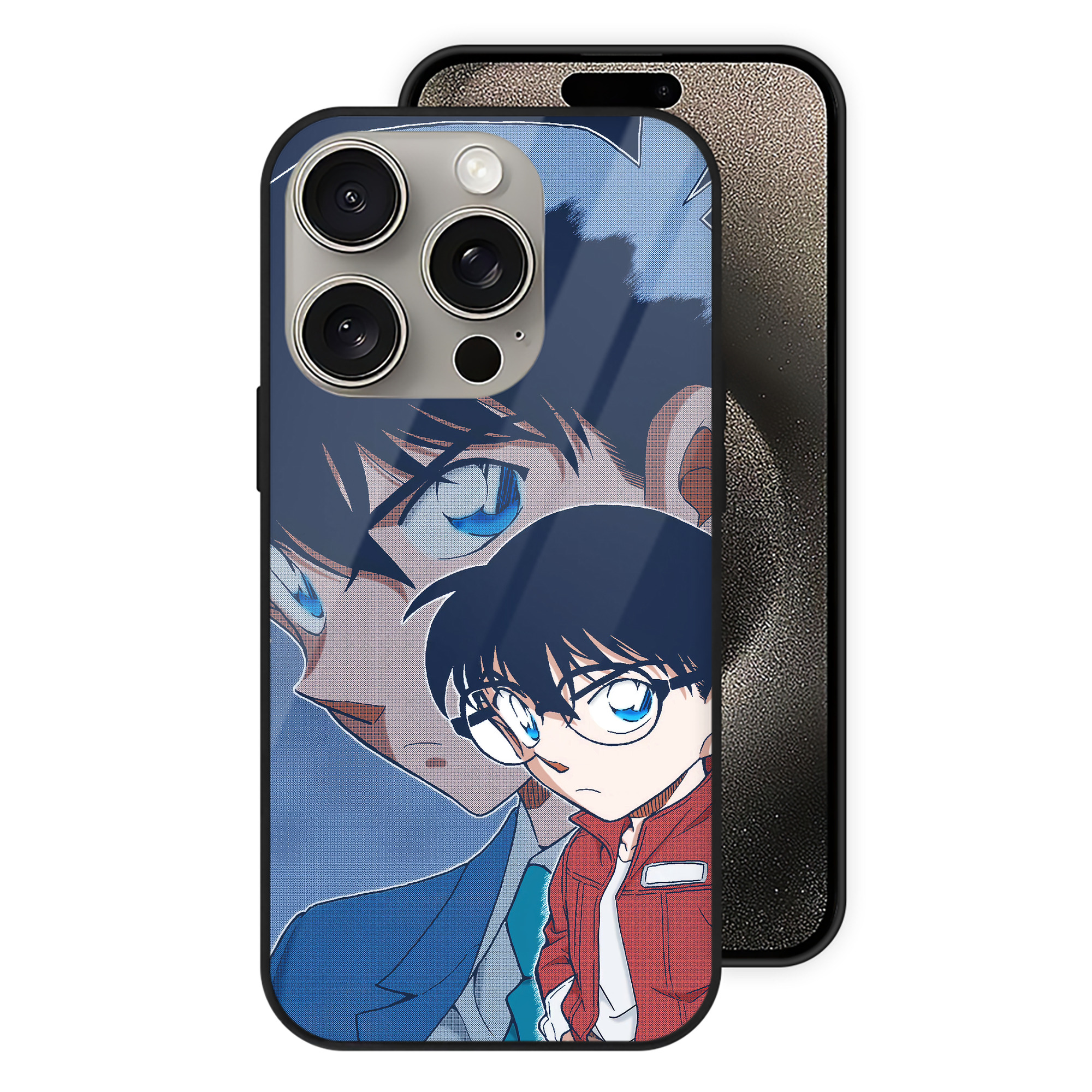 （画像用） 名探偵コナン Detective Conan 【iPhone15Pro対応】スマホケース 耐衝撃＆黄変防止 背面ガラス