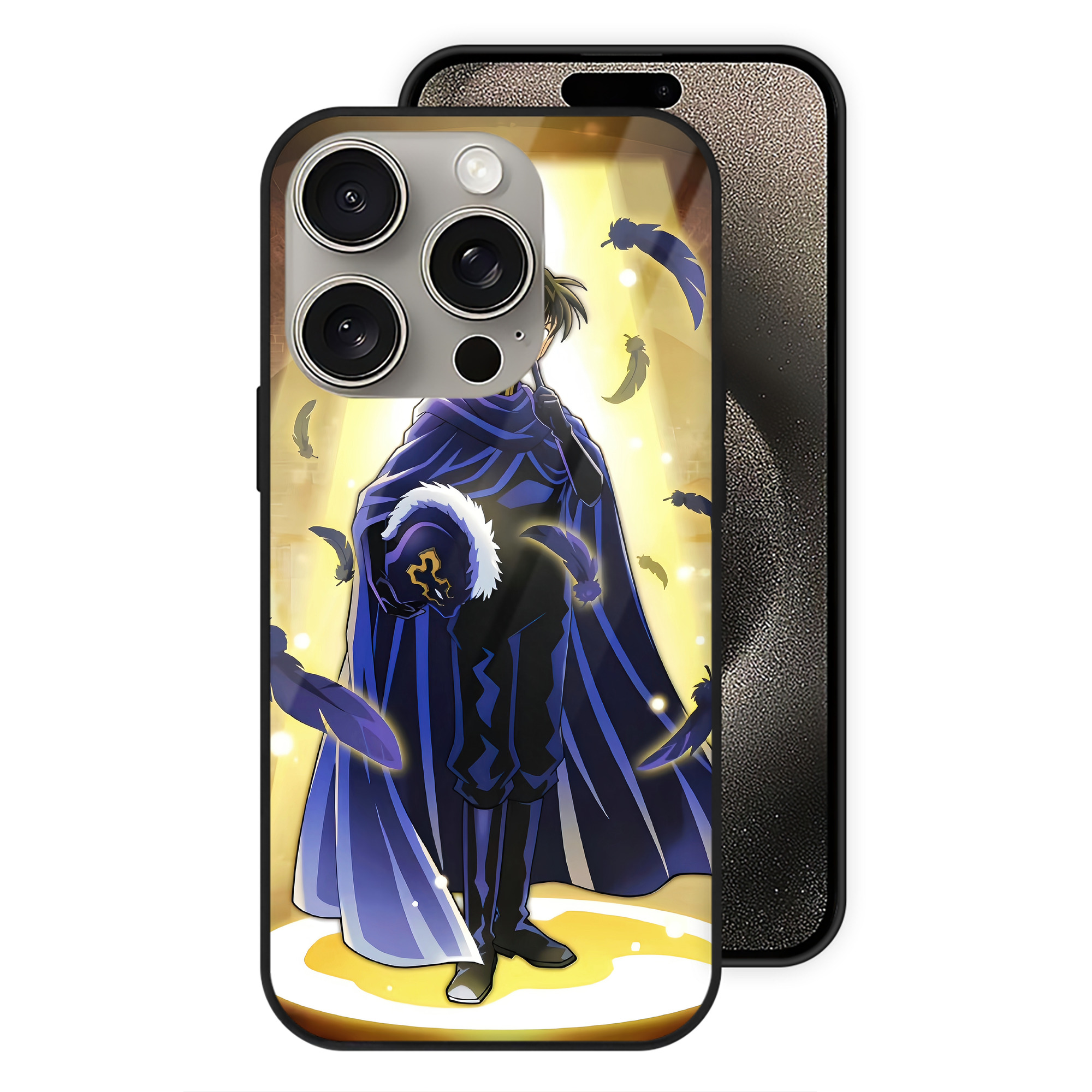 （画像用） 名探偵コナン Detective Conan 【iPhone15Pro対応】スマホケース 耐衝撃＆黄変防止 背面ガラス