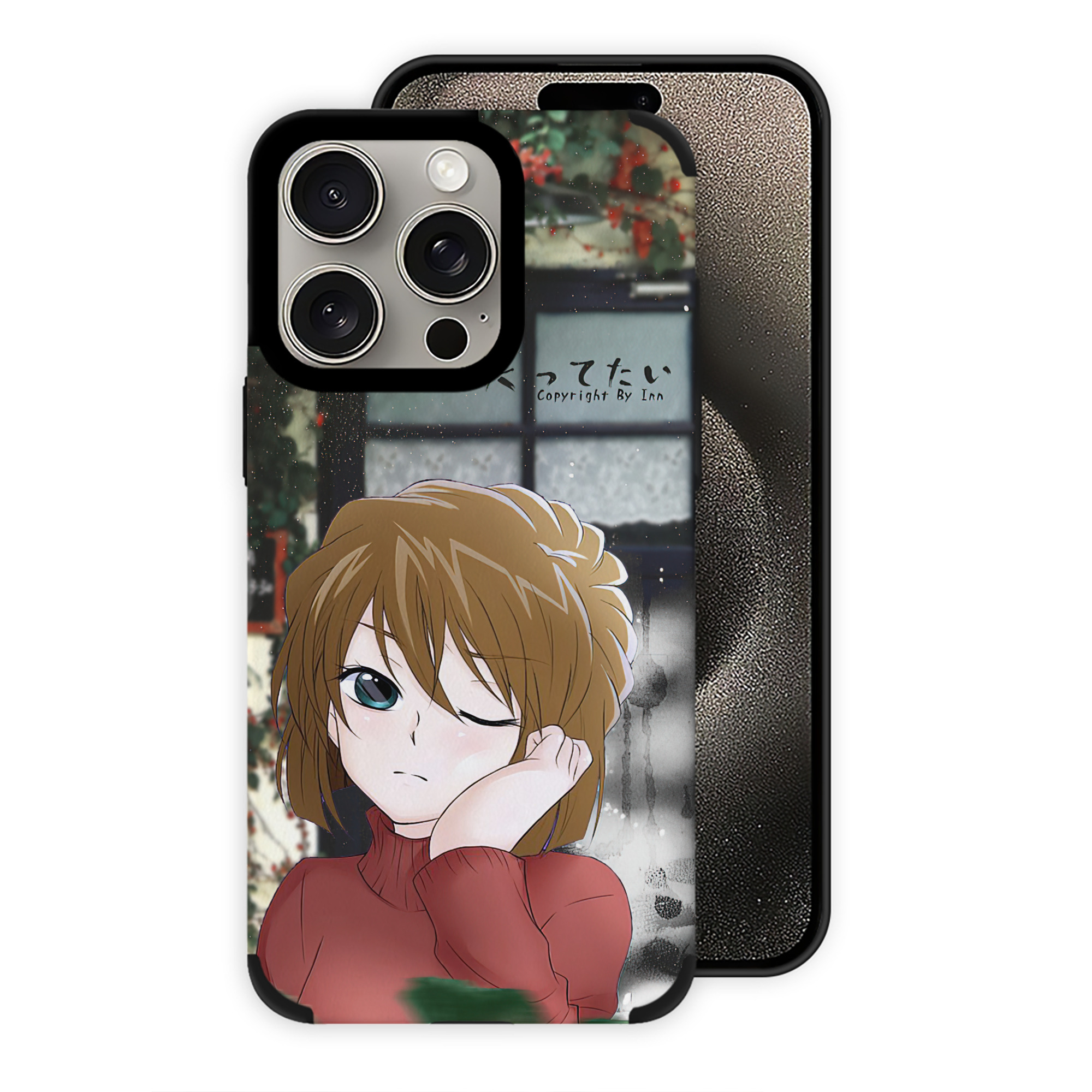（画像用） 名探偵コナン Detective Conan 【iPhone15ProMax対応】 PUレザー スマホケース 耐衝撃＆黄変防止