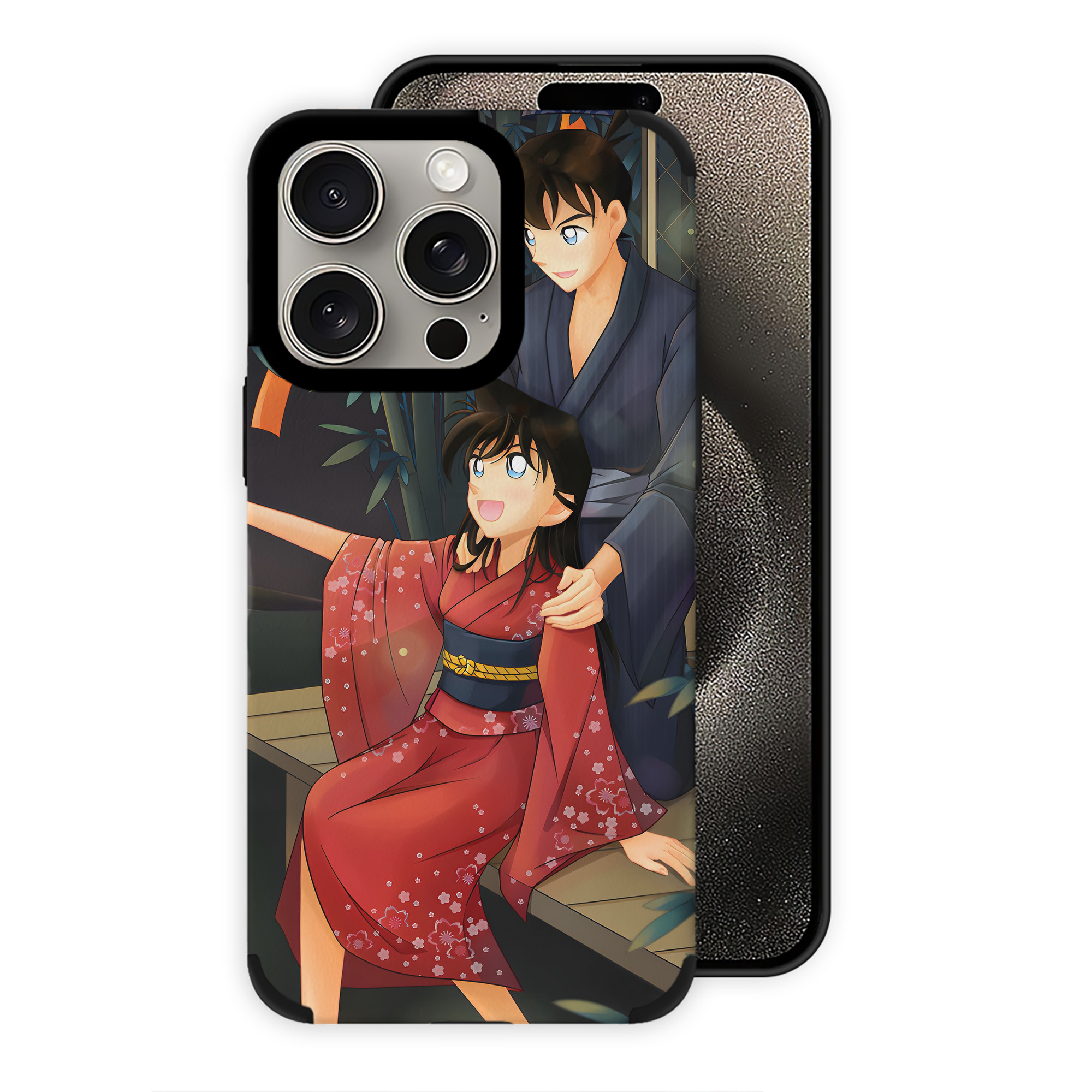 （画像用） 名探偵コナン Detective Conan 【iPhone15ProMax対応】 PUレザー スマホケース 耐衝撃＆黄変防止