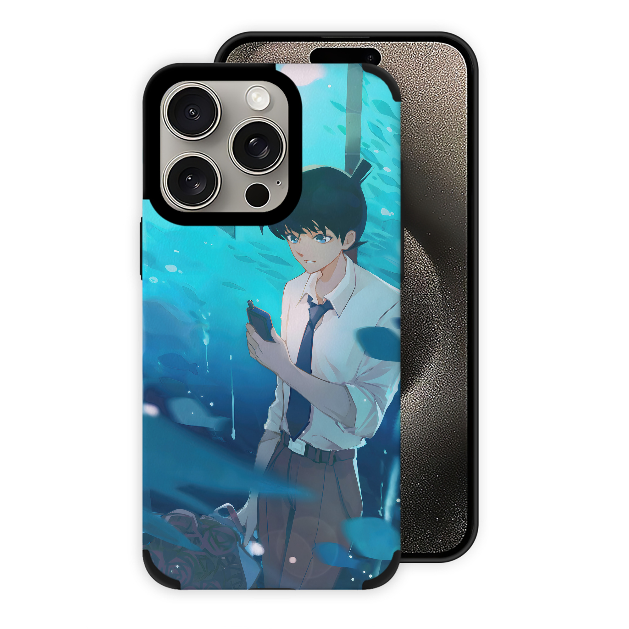 （画像用） 名探偵コナン Detective Conan 【iPhone15ProMax対応】 PUレザー スマホケース 耐衝撃＆黄変防止