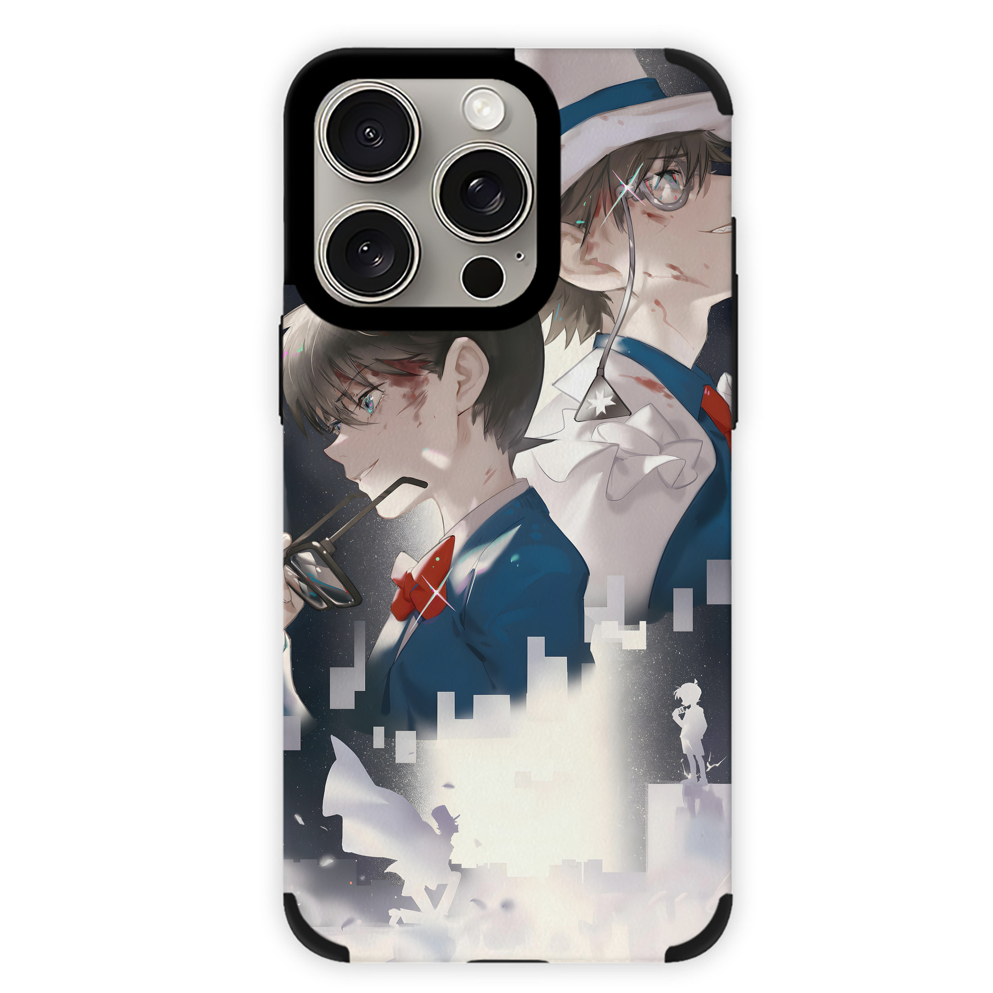 （画像用） 名探偵コナン Detective Conan 【iPhone15ProMax対応】 PUレザー スマホケース 耐衝撃＆黄変防止