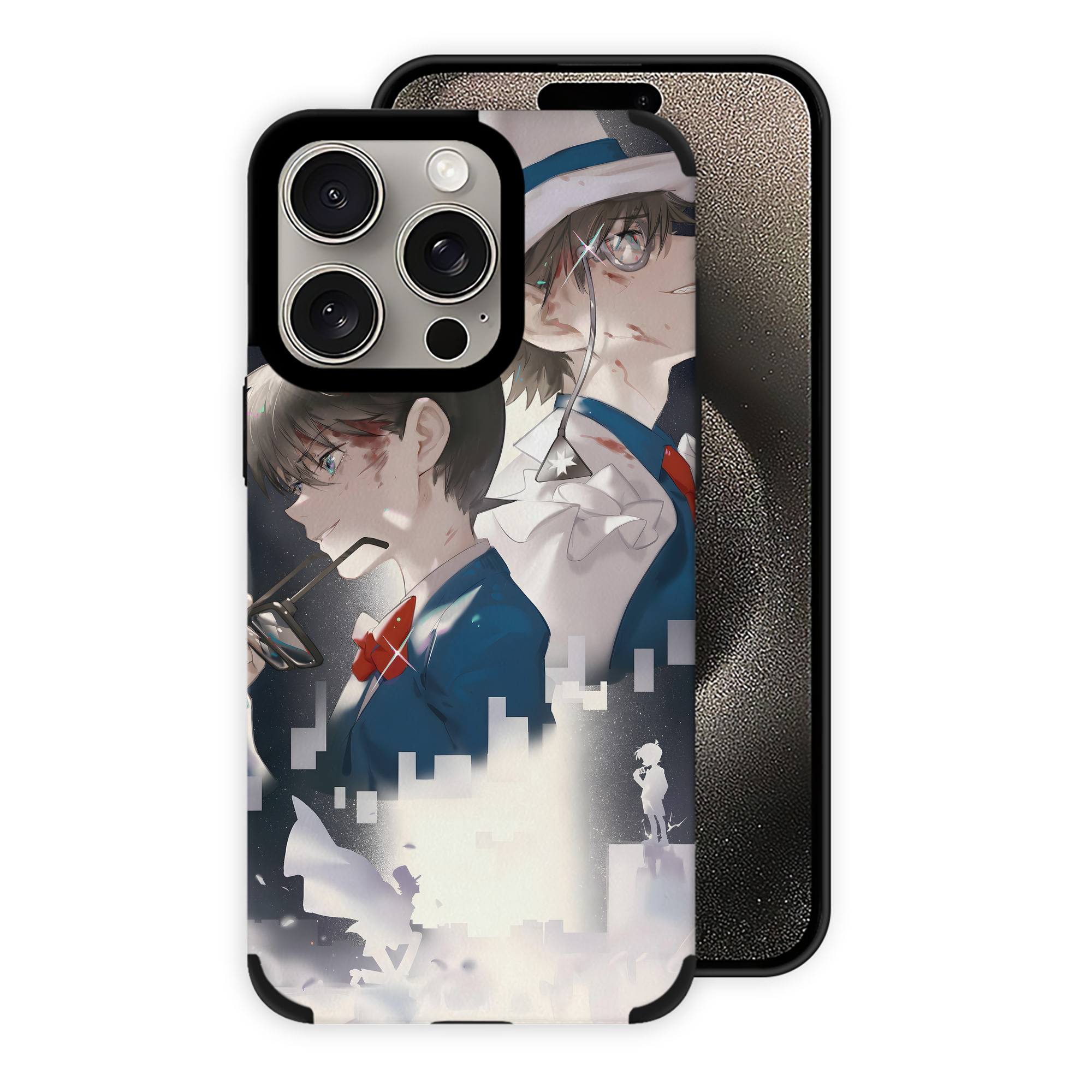 （画像用） 名探偵コナン Detective Conan 【iPhone15ProMax対応】 PUレザー スマホケース 耐衝撃＆黄変防止