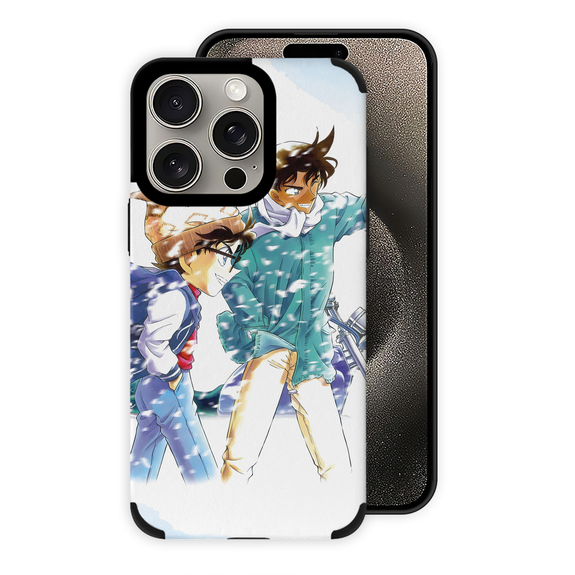 （画像用） 名探偵コナン Detective Conan 【iPhone15ProMax対応】 PUレザー スマホケース 耐衝撃＆黄変防止