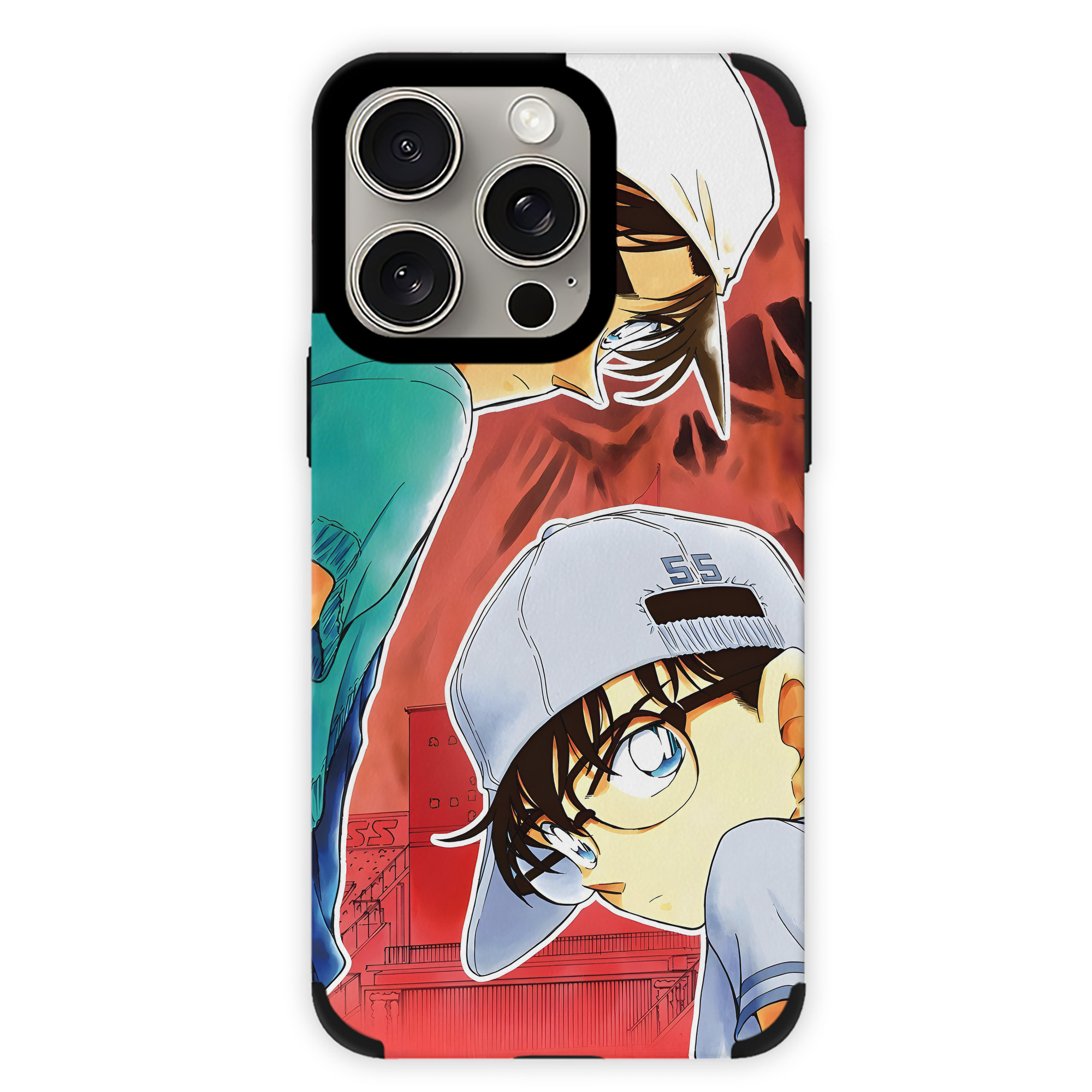 （画像用） 名探偵コナン Detective Conan 【iPhone15ProMax対応】 PUレザー スマホケース 耐衝撃＆黄変防止
