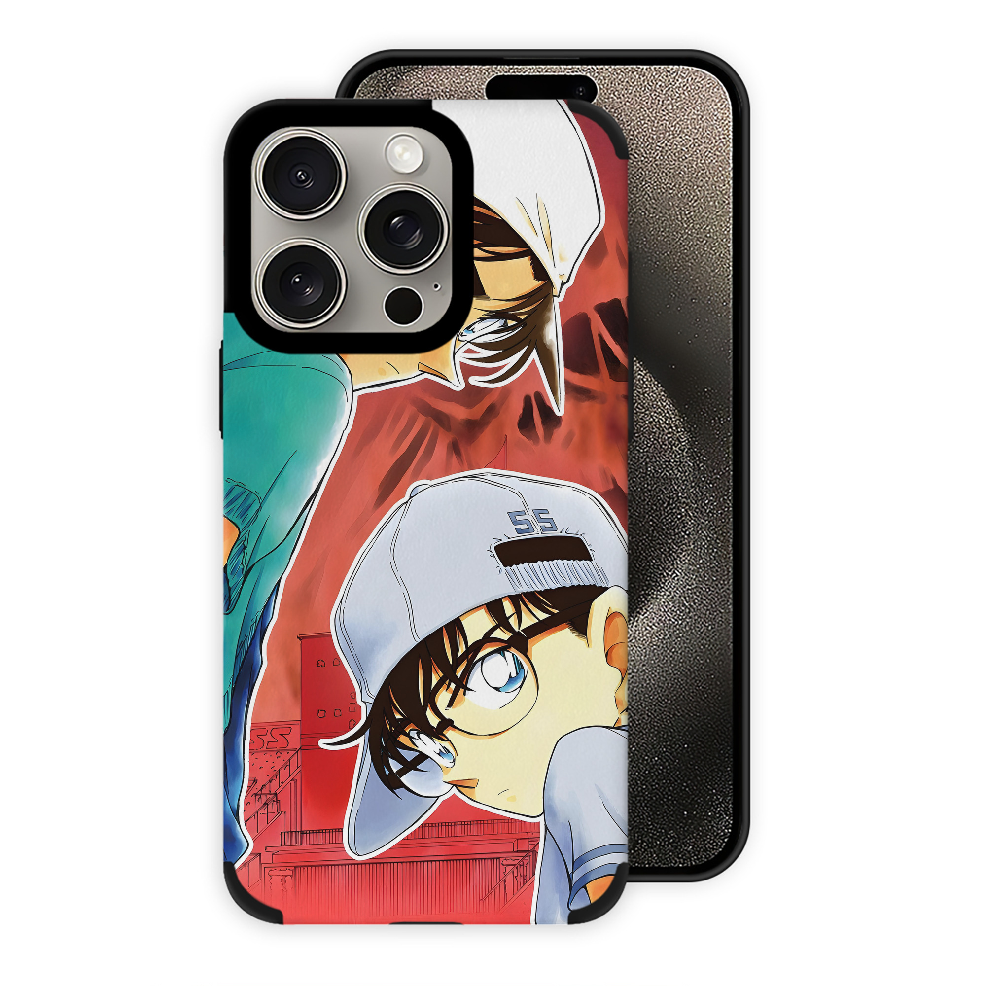 （画像用） 名探偵コナン Detective Conan 【iPhone15ProMax対応】 PUレザー スマホケース 耐衝撃＆黄変防止