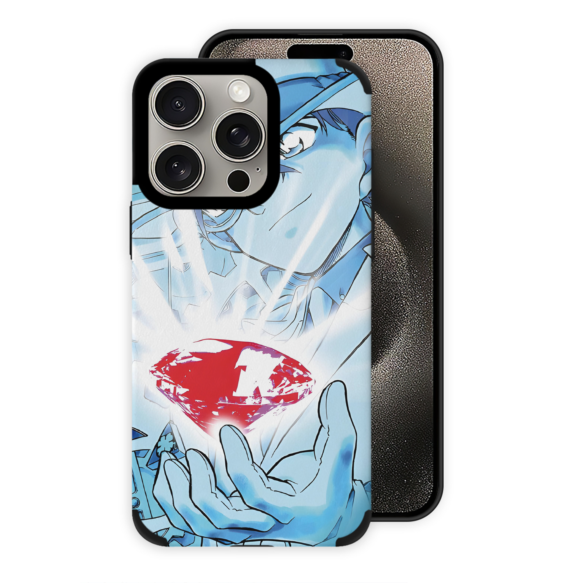 （画像用） 名探偵コナン Detective Conan 【iPhone15ProMax対応】 PUレザー スマホケース 耐衝撃＆黄変防止