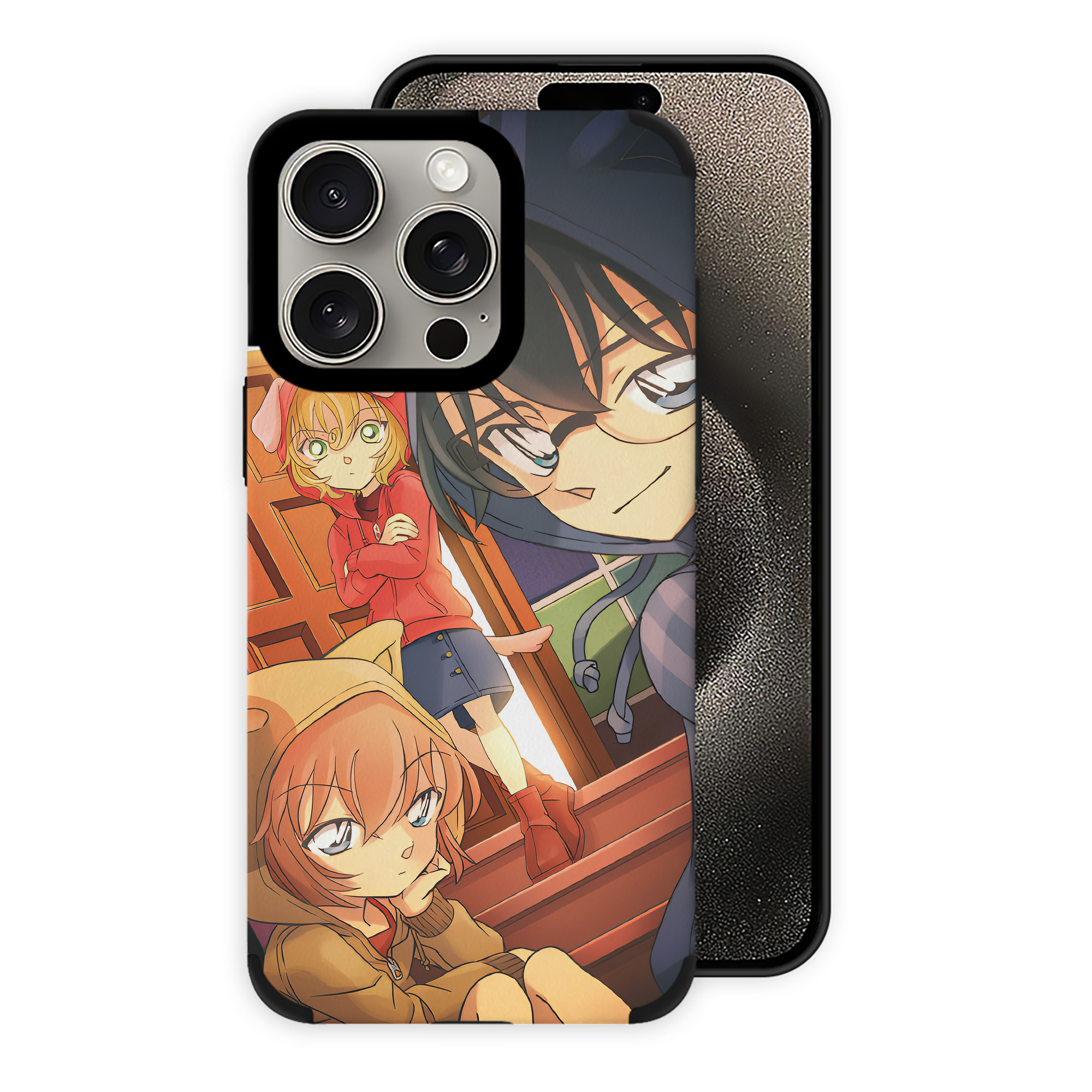 （画像用） 名探偵コナン Detective Conan 【iPhone15ProMax対応】 PUレザー スマホケース 耐衝撃＆黄変防止