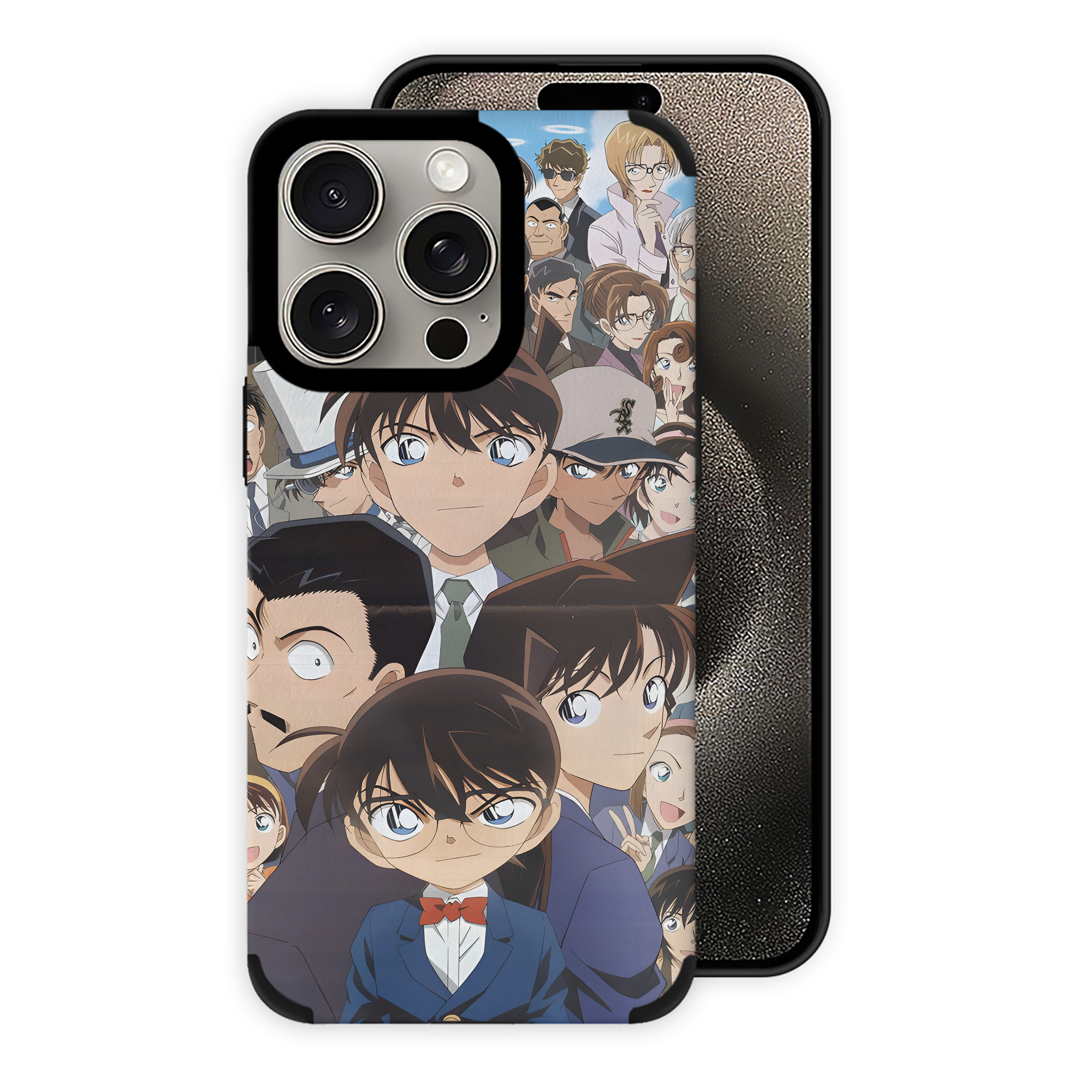 （画像用） 名探偵コナン Detective Conan 【iPhone15ProMax対応】 PUレザー スマホケース 耐衝撃＆黄変防止