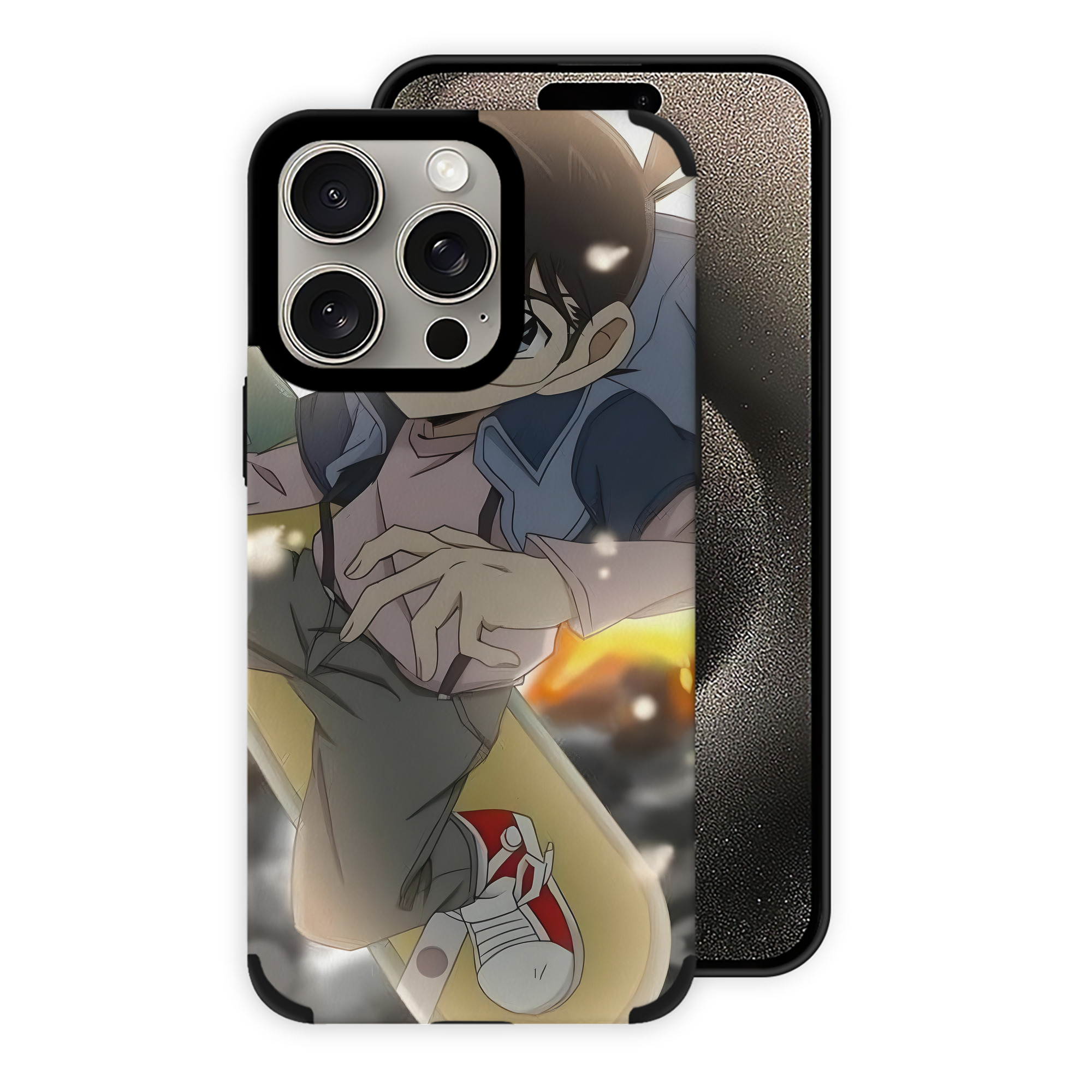 （画像用） 名探偵コナン Detective Conan 【iPhone15ProMax対応】 PUレザー スマホケース 耐衝撃＆黄変防止