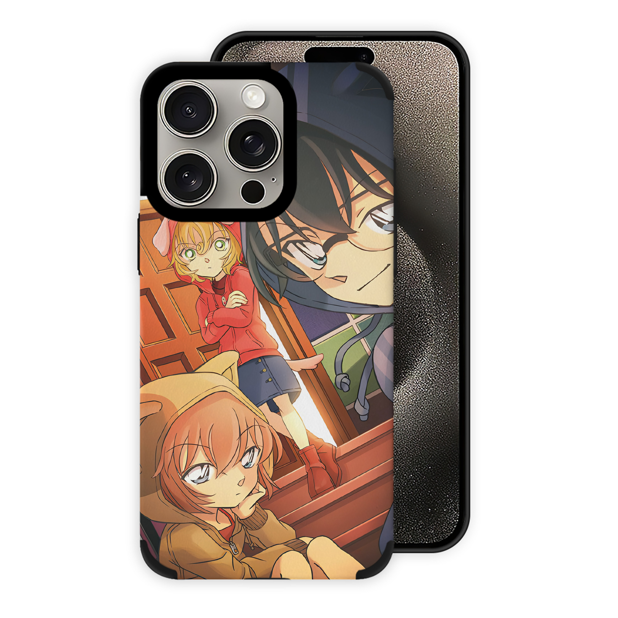 （画像用） 名探偵コナン Detective Conan 【iPhone15ProMax対応】 PUレザー スマホケース 耐衝撃＆黄変防止