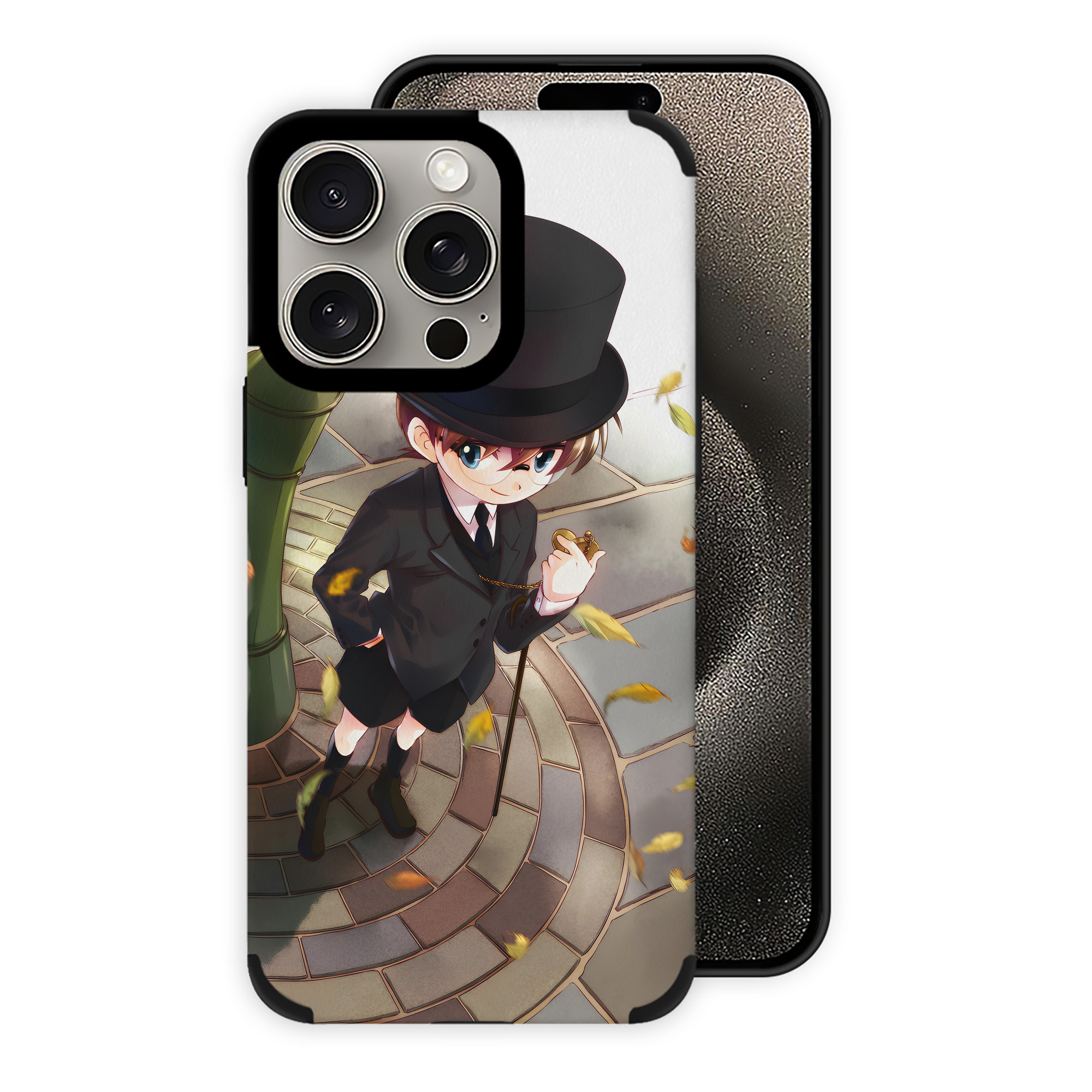 （画像用） 名探偵コナン Detective Conan 【iPhone15ProMax対応】 PUレザー スマホケース 耐衝撃＆黄変防止