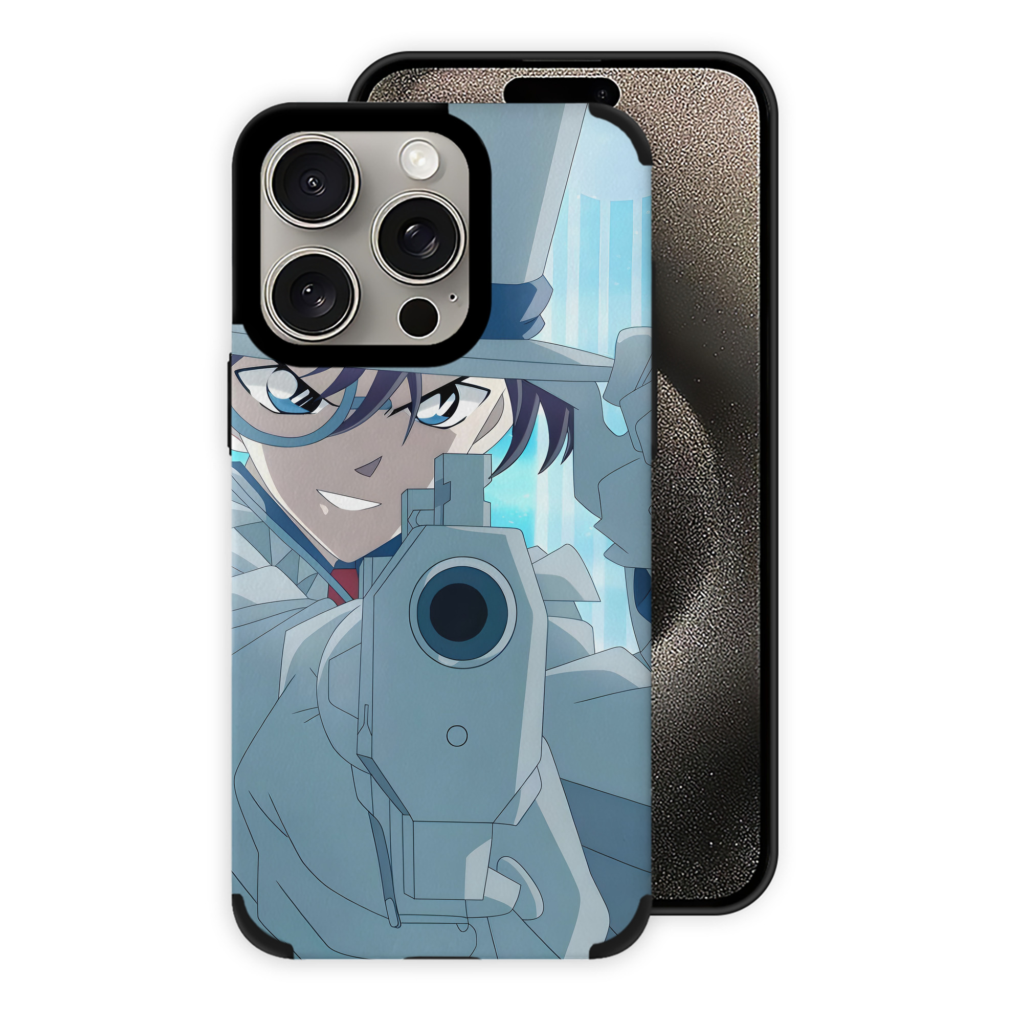 （画像用） 名探偵コナン Detective Conan 【iPhone15ProMax対応】 PUレザー スマホケース 耐衝撃＆黄変防止