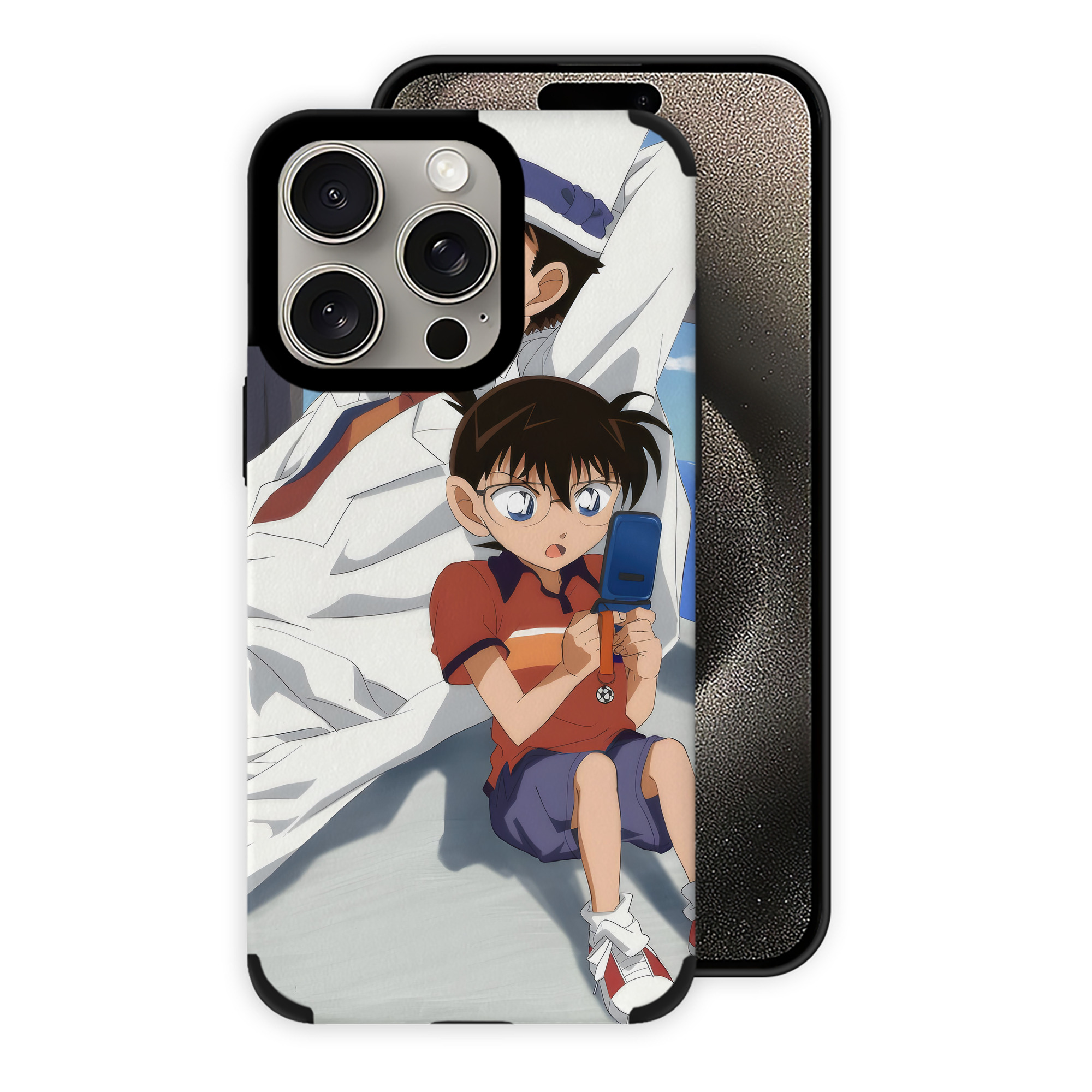 （画像用） 名探偵コナン Detective Conan 【iPhone15ProMax対応】 PUレザー スマホケース 耐衝撃＆黄変防止