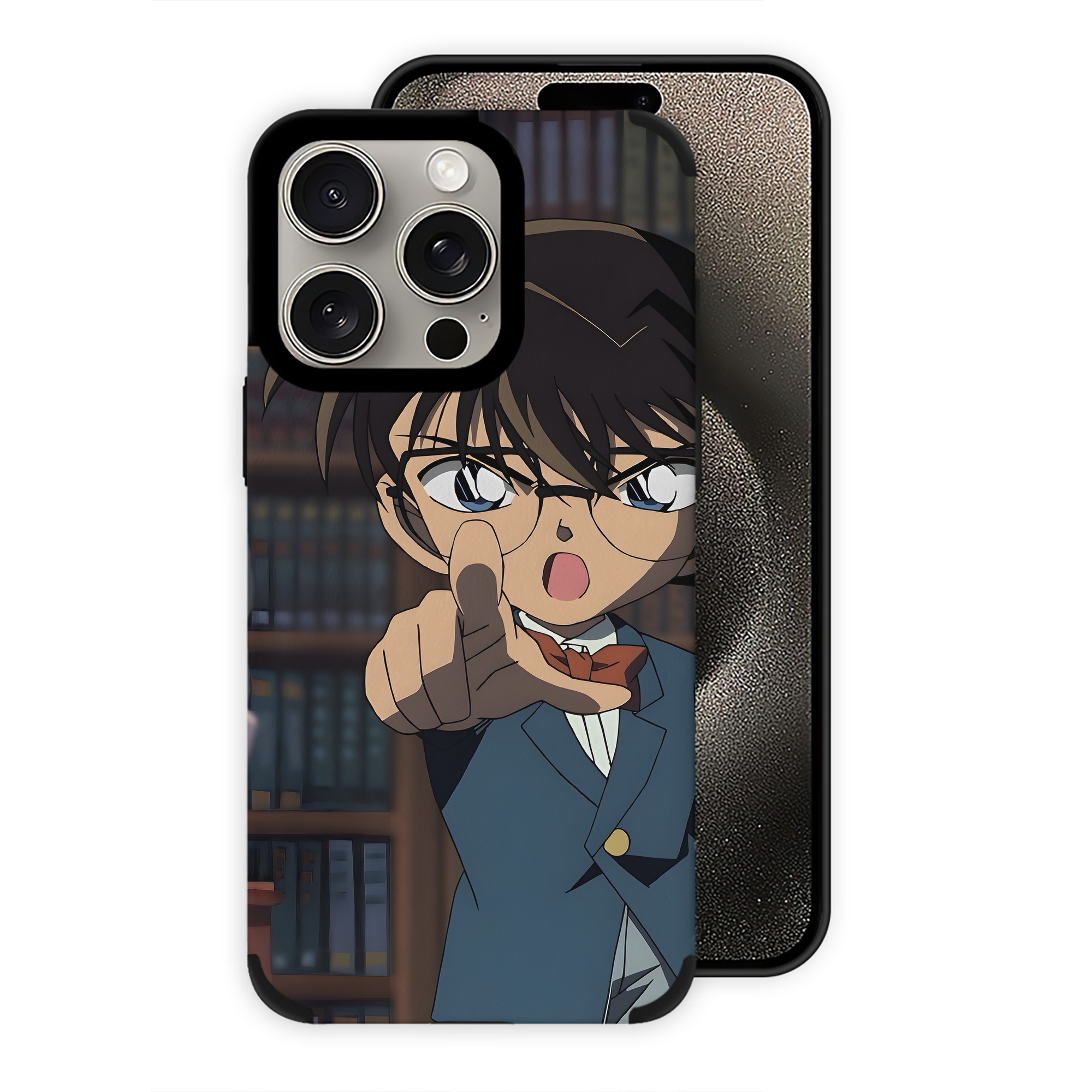 （画像用） 名探偵コナン Detective Conan 【iPhone15ProMax対応】 PUレザー スマホケース 耐衝撃＆黄変防止