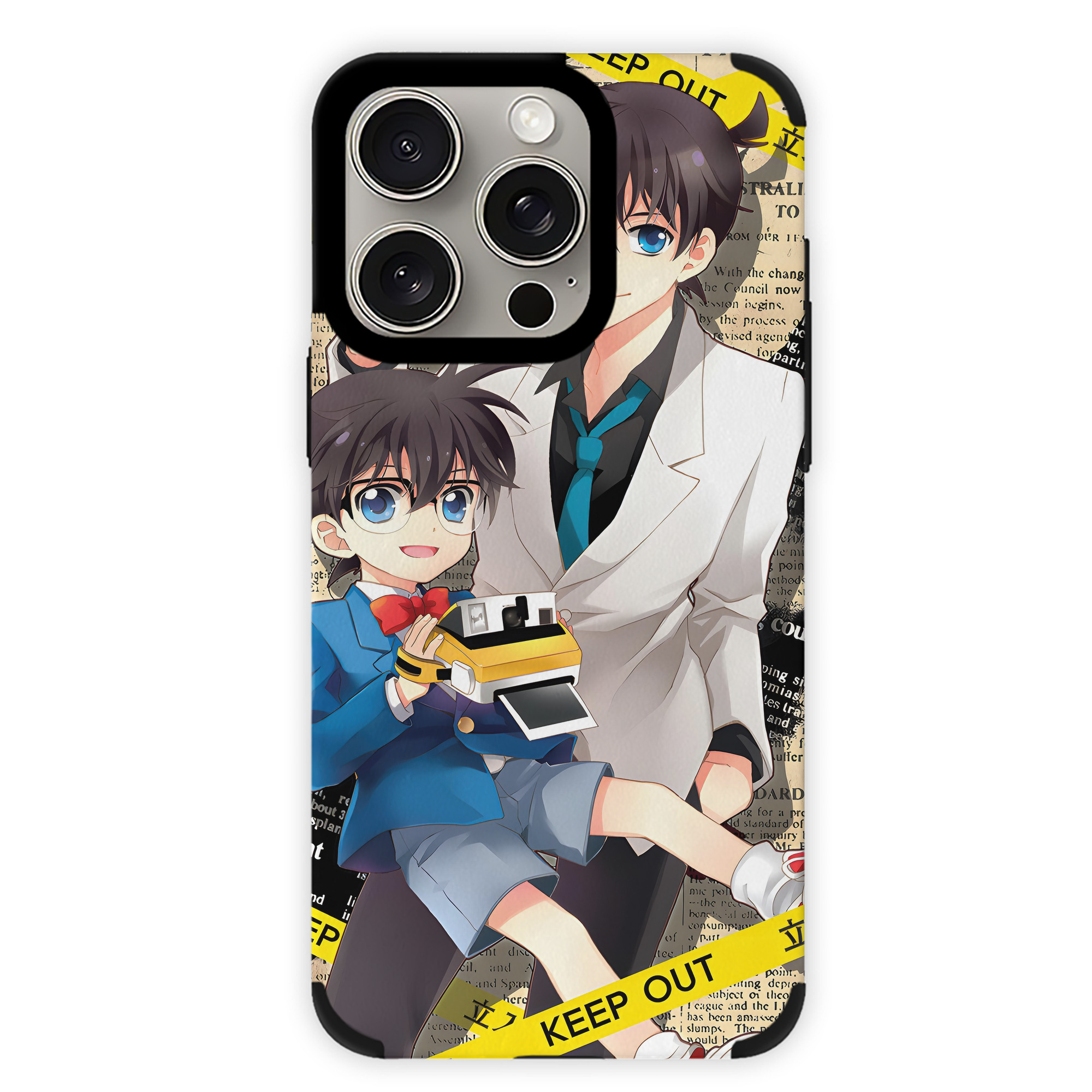 （画像用） 名探偵コナン Detective Conan 【iPhone15ProMax対応】 PUレザー スマホケース 耐衝撃＆黄変防止