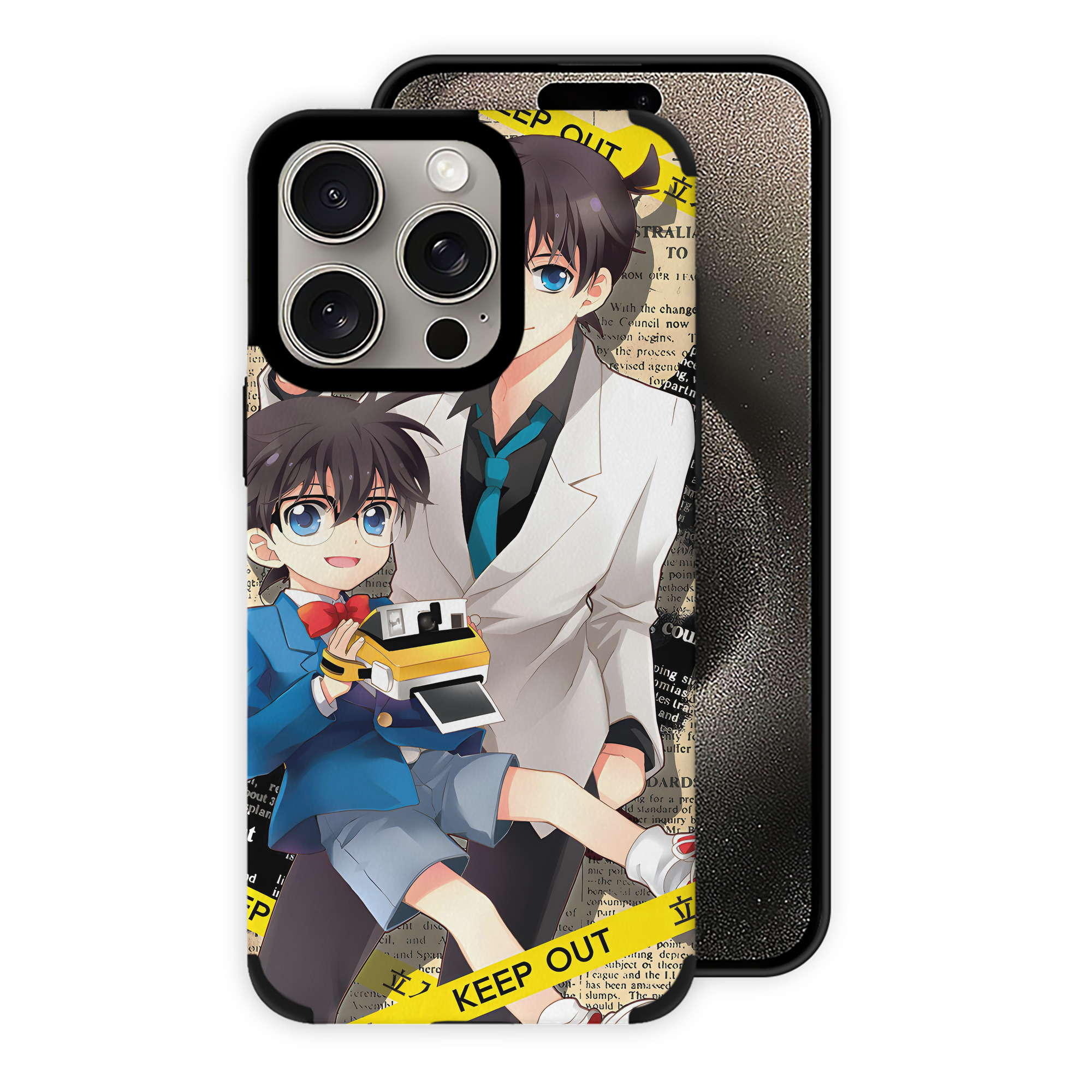（画像用） 名探偵コナン Detective Conan 【iPhone15ProMax対応】 PUレザー スマホケース 耐衝撃＆黄変防止