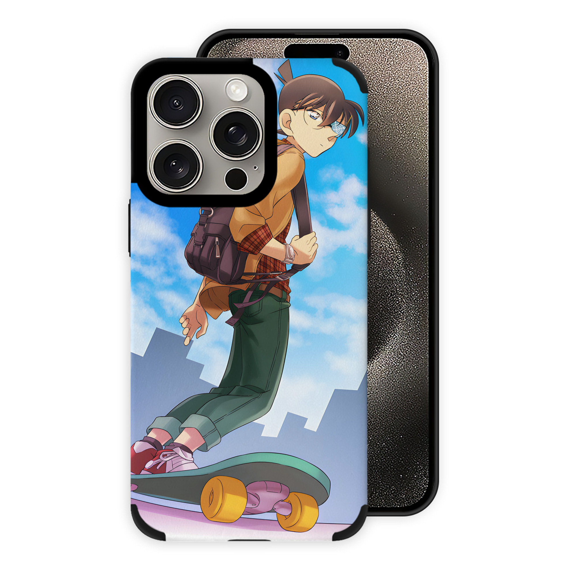 （画像用） 名探偵コナン Detective Conan 【iPhone15ProMax対応】 PUレザー スマホケース 耐衝撃＆黄変防止