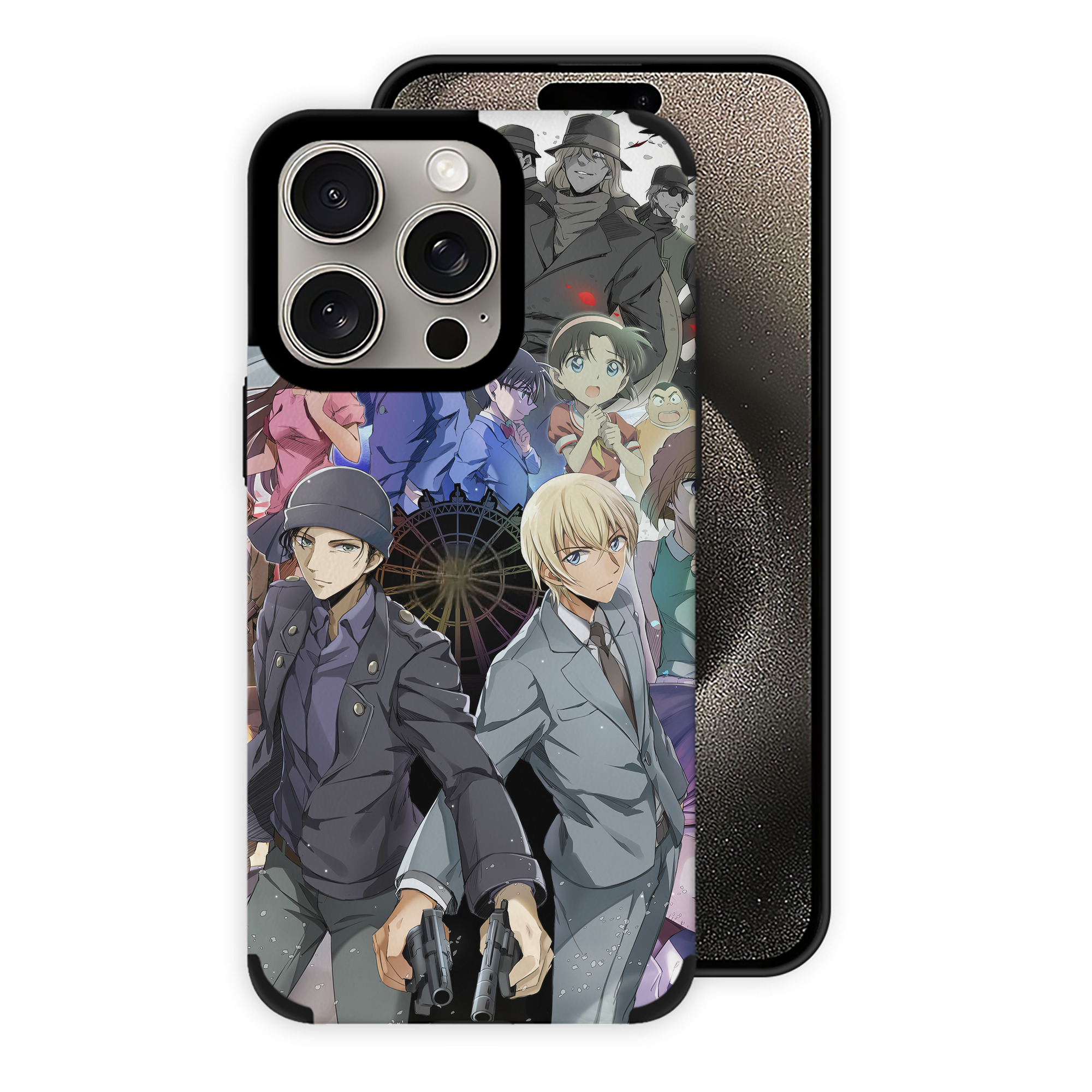 （画像用） 名探偵コナン Detective Conan 【iPhone15ProMax対応】 PUレザー スマホケース 耐衝撃＆黄変防止