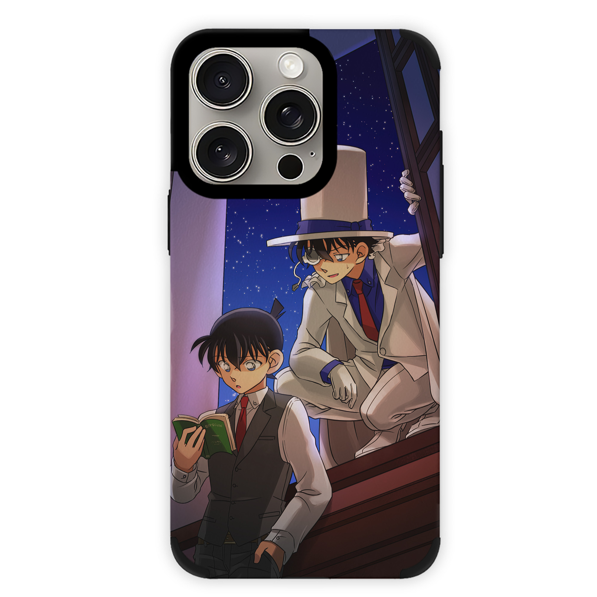 （画像用） 名探偵コナン Detective Conan 【iPhone15ProMax対応】 PUレザー スマホケース 耐衝撃＆黄変防止