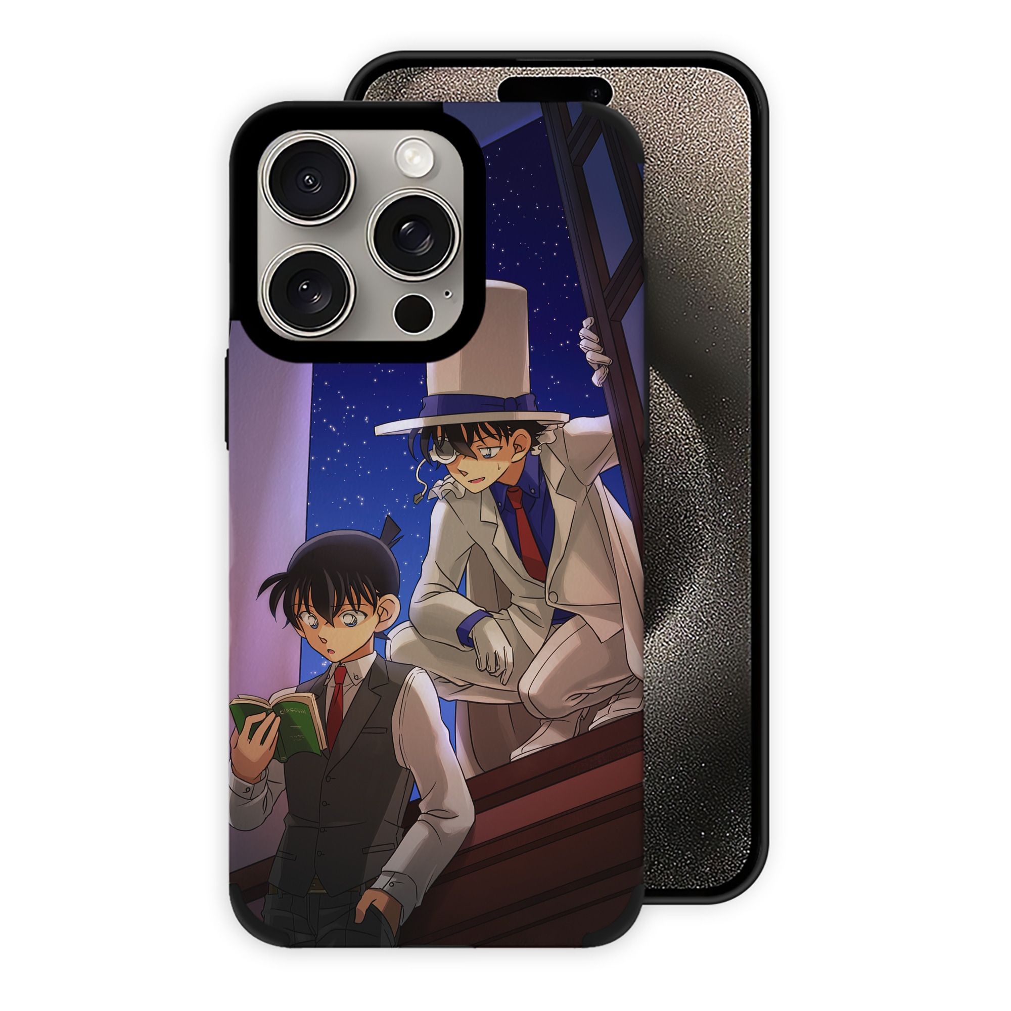 （画像用） 名探偵コナン Detective Conan 【iPhone15ProMax対応】 PUレザー スマホケース 耐衝撃＆黄変防止