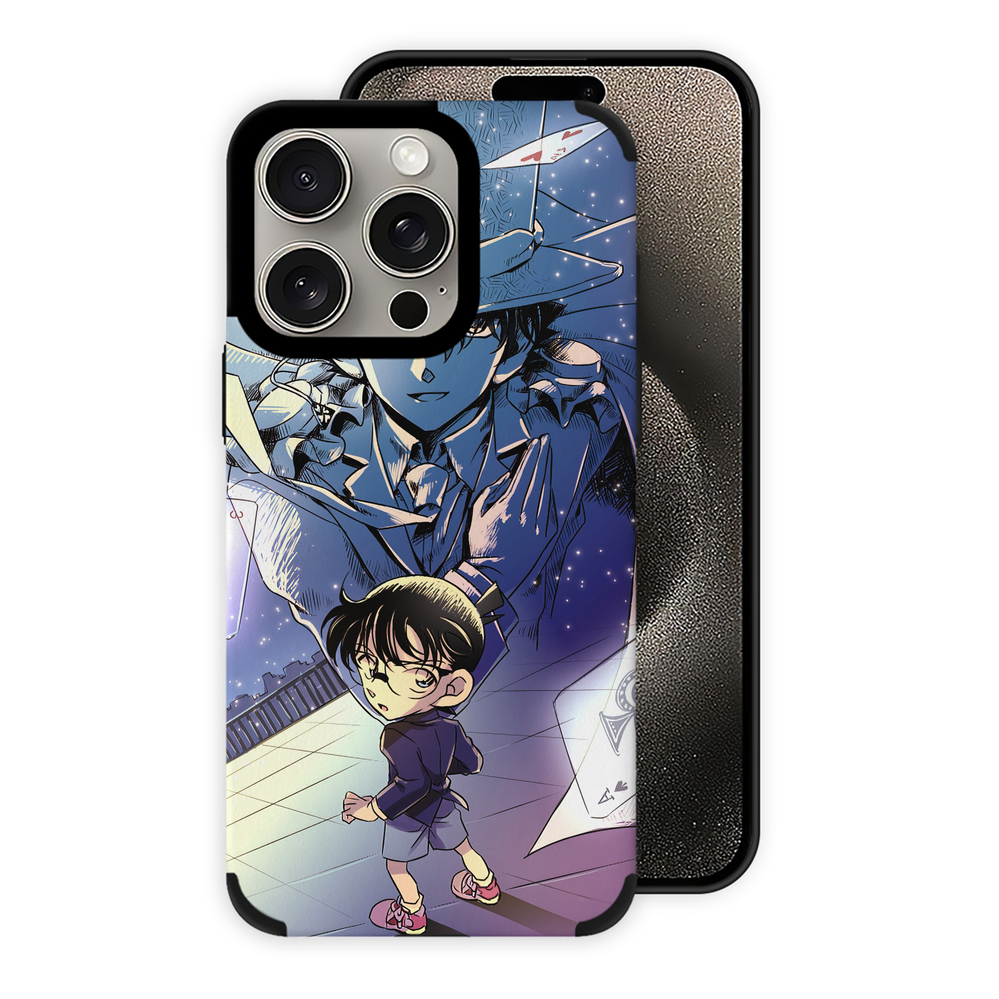 （画像用） 名探偵コナン Detective Conan 【iPhone15ProMax対応】 PUレザー スマホケース 耐衝撃＆黄変防止