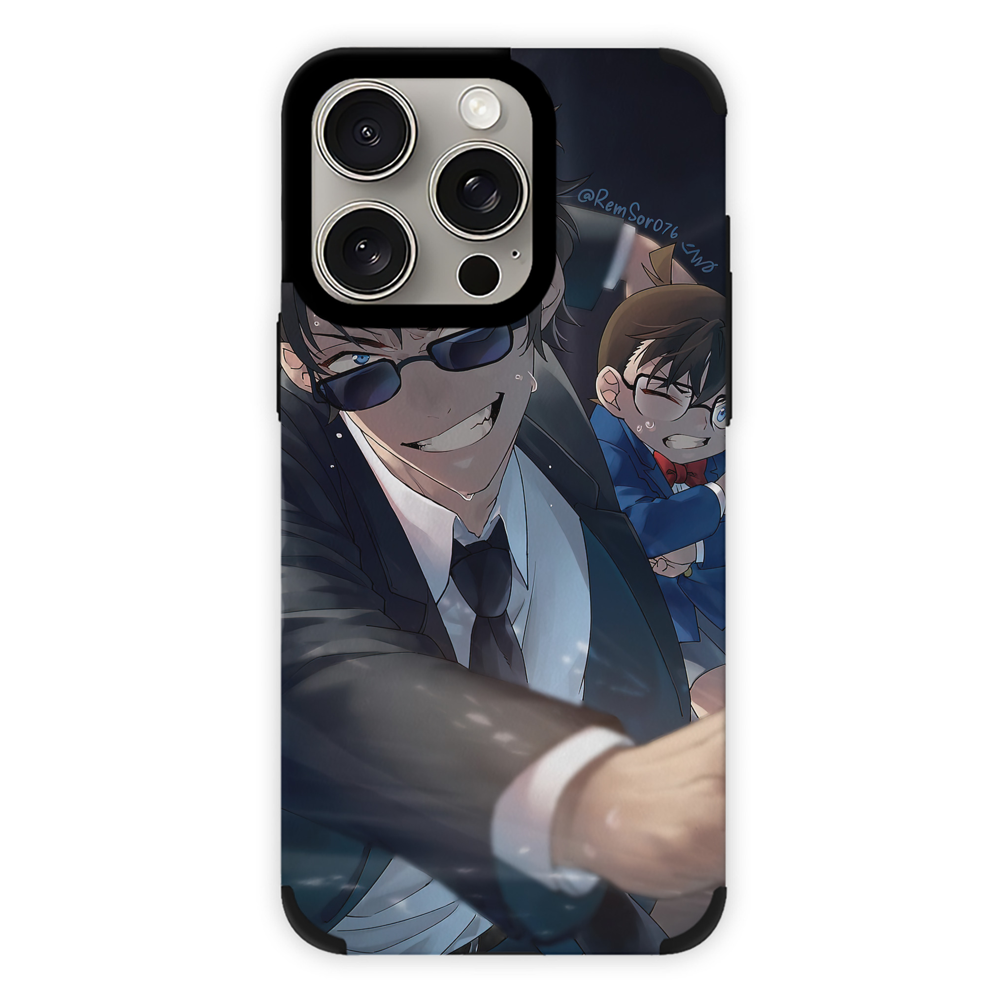 （画像用） 名探偵コナン Detective Conan 【iPhone15ProMax対応】 PUレザー スマホケース 耐衝撃＆黄変防止