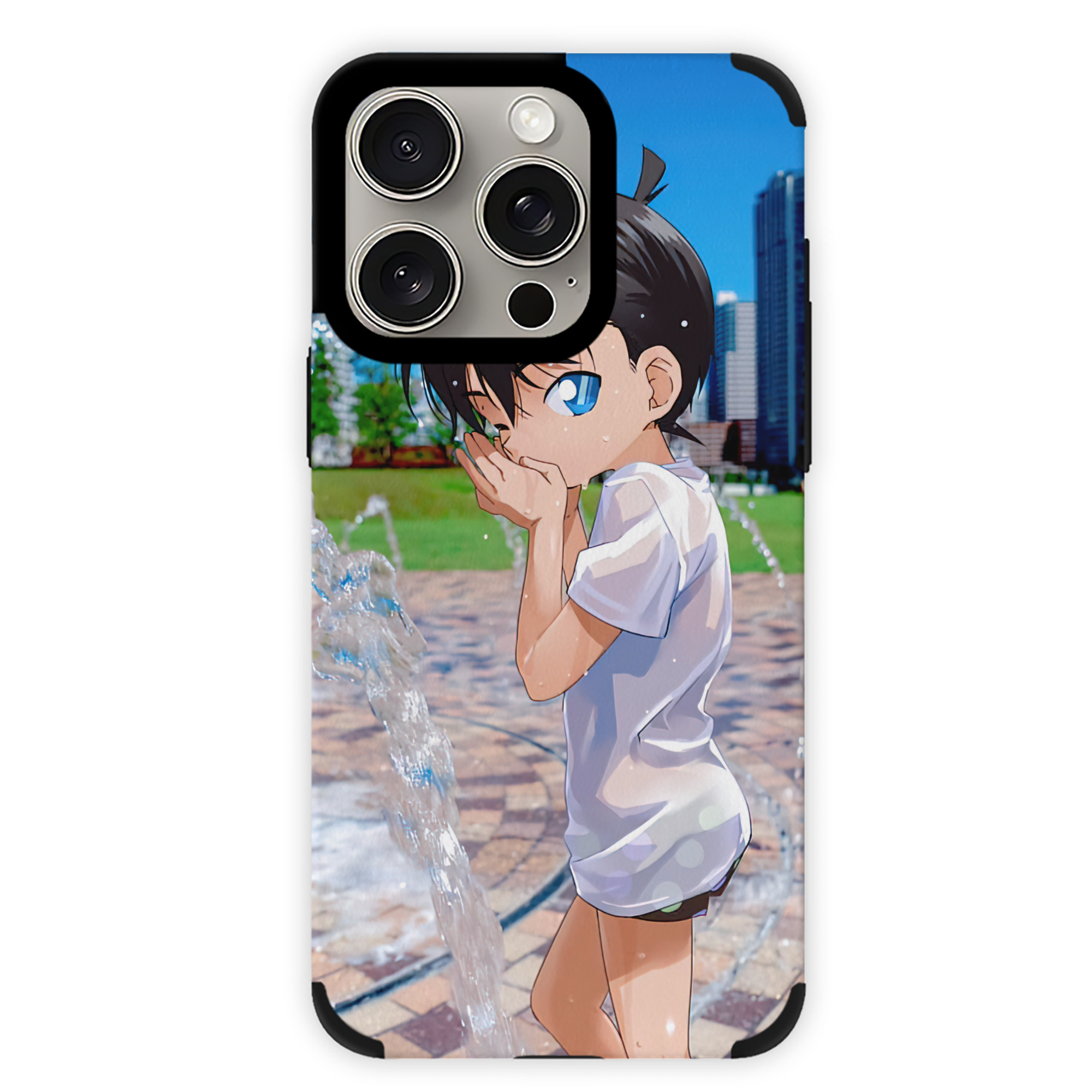（画像用） 名探偵コナン Detective Conan 【iPhone15ProMax対応】 PUレザー スマホケース 耐衝撃＆黄変防止
