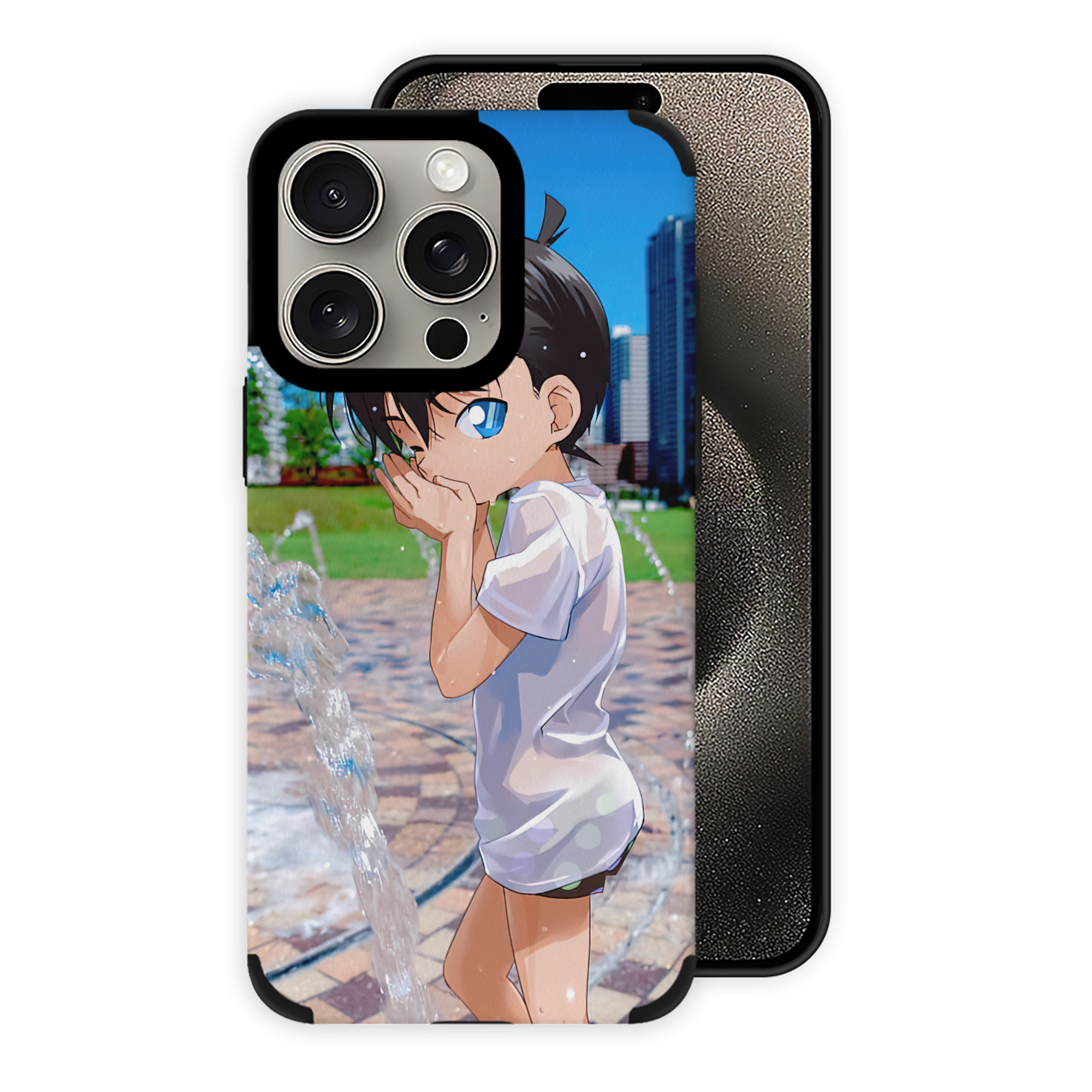 （画像用） 名探偵コナン Detective Conan 【iPhone15ProMax対応】 PUレザー スマホケース 耐衝撃＆黄変防止