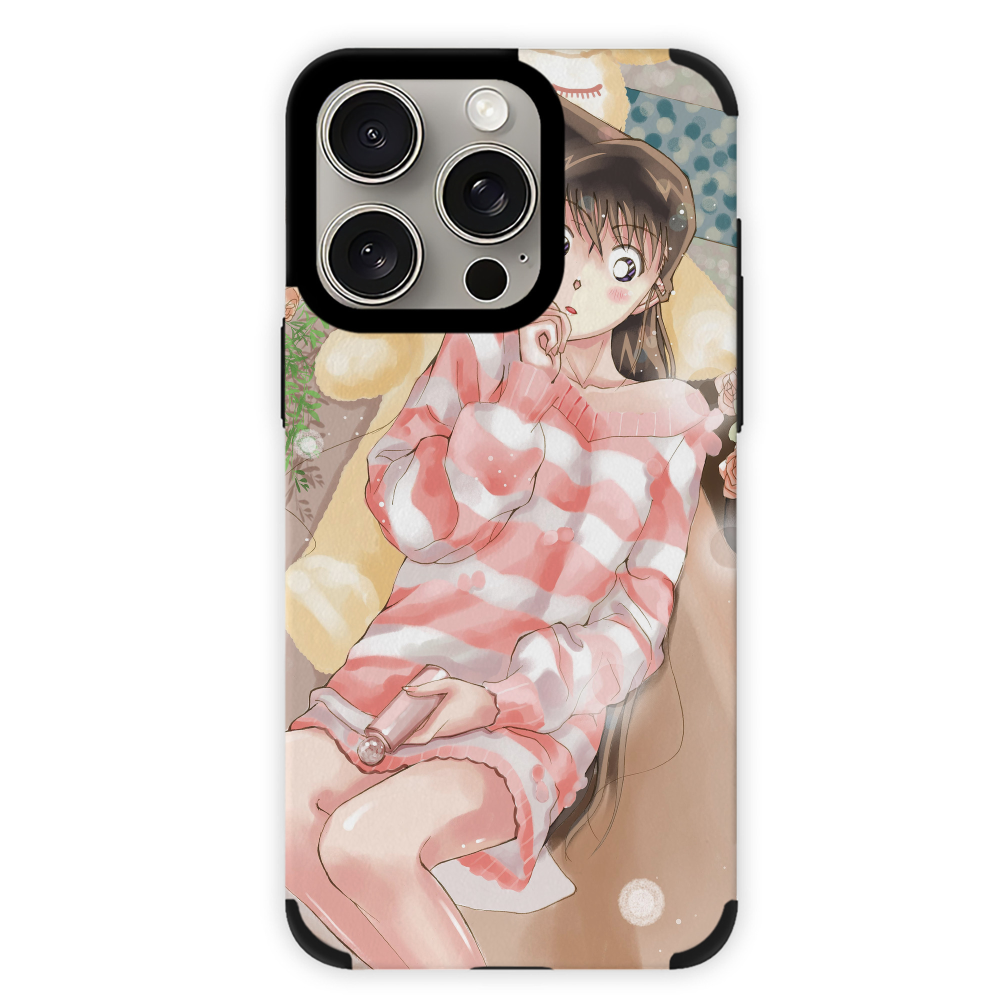 （画像用） 名探偵コナン Detective Conan 【iPhone15ProMax対応】 PUレザー スマホケース 耐衝撃＆黄変防止