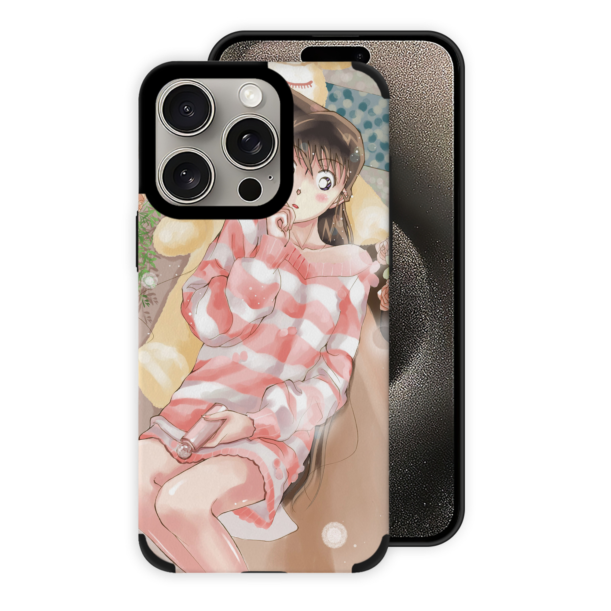 （画像用） 名探偵コナン Detective Conan 【iPhone15ProMax対応】 PUレザー スマホケース 耐衝撃＆黄変防止